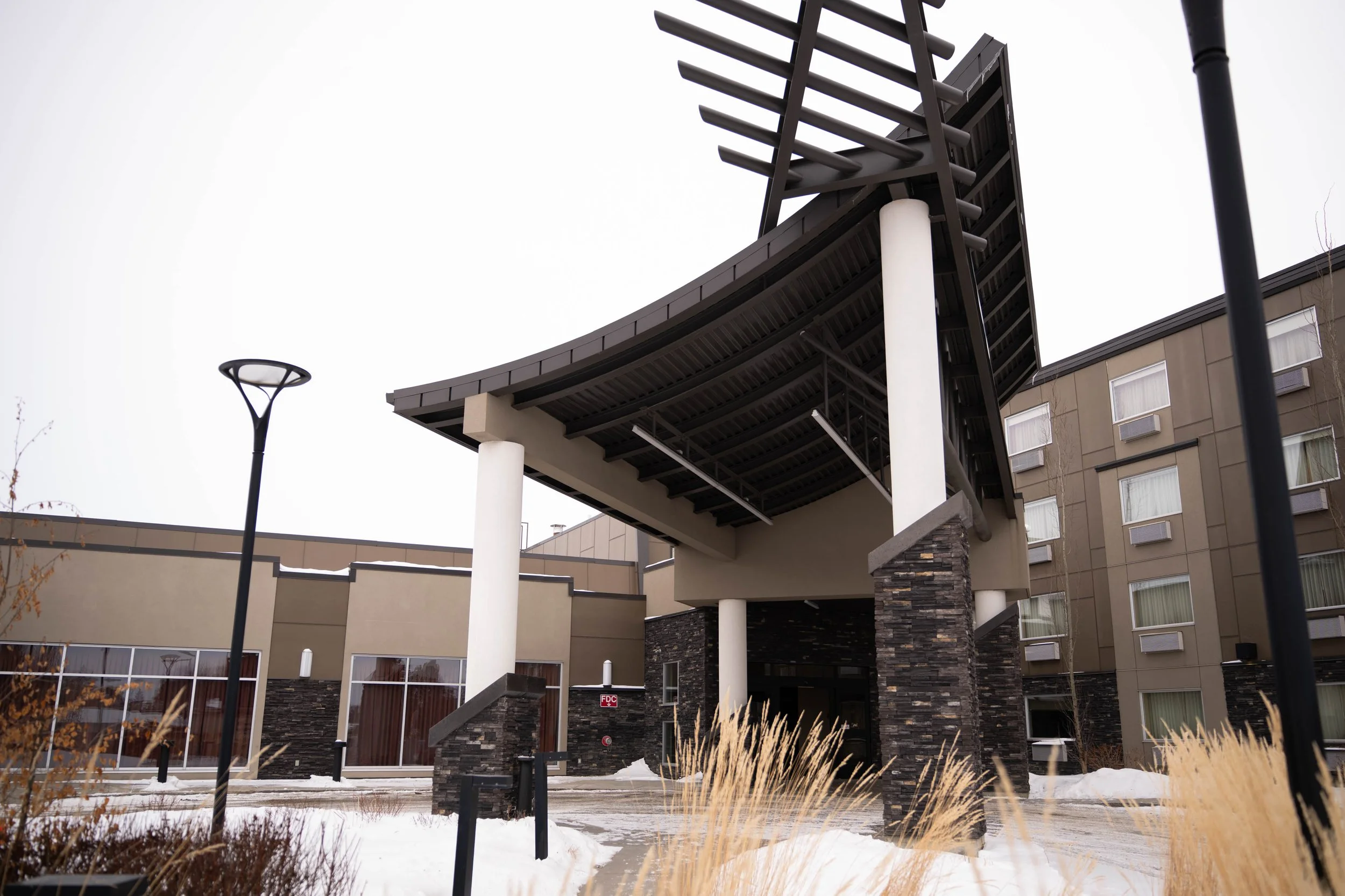 Entrance to Best Western Plus Edmonton Airport Hotel in Leduc, Alberta.