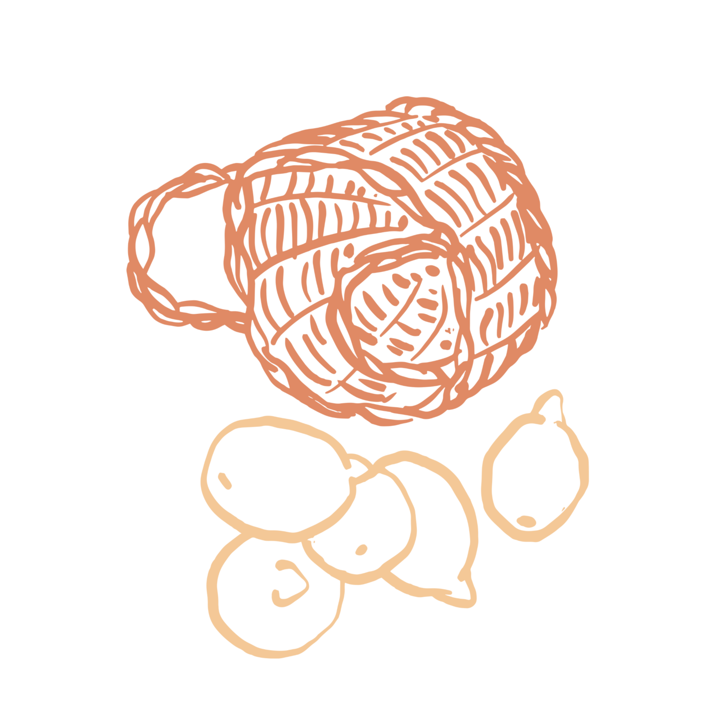 Illustration of a ball of yarn with knitting needles.