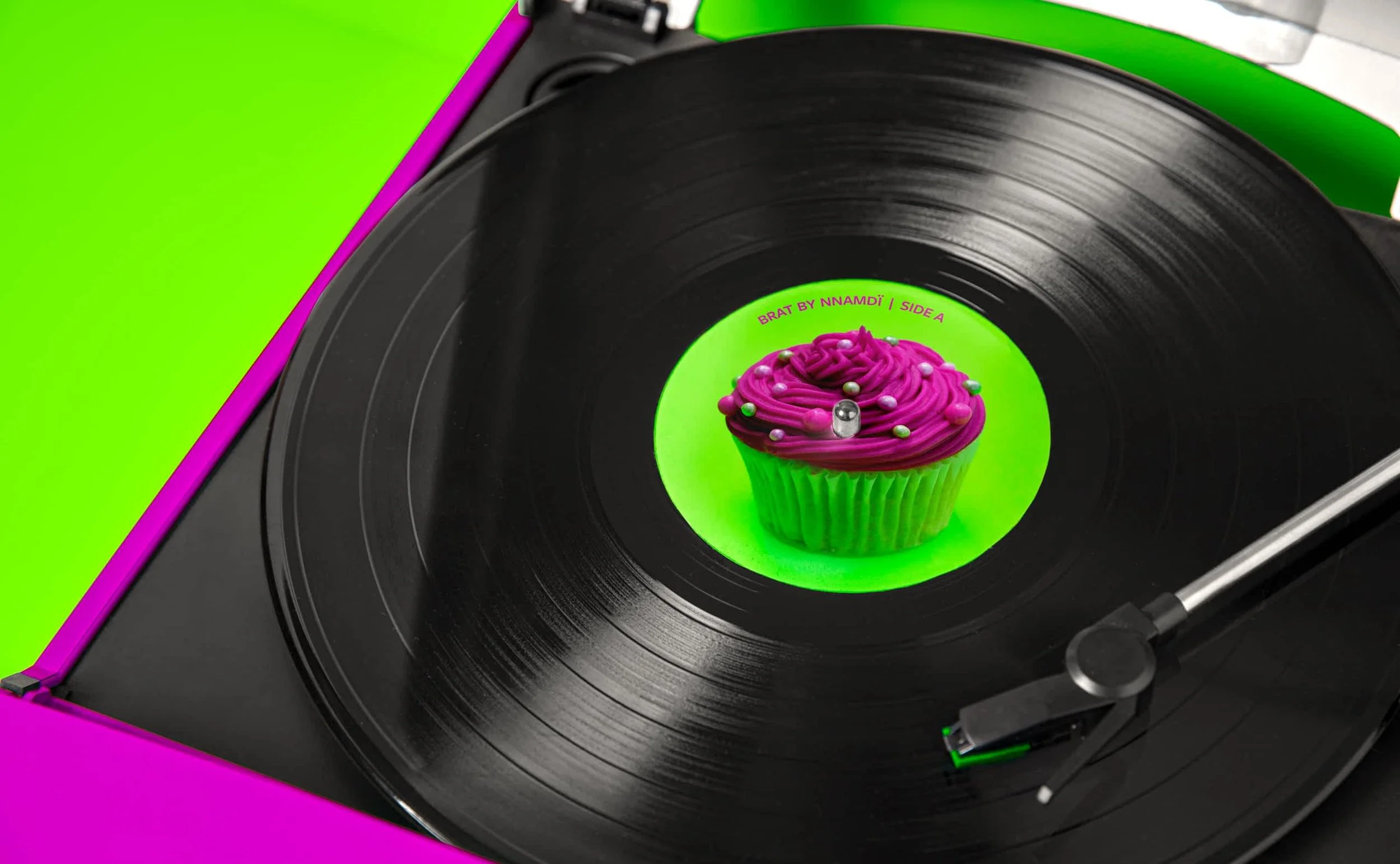 brat album art closeup vinyl record