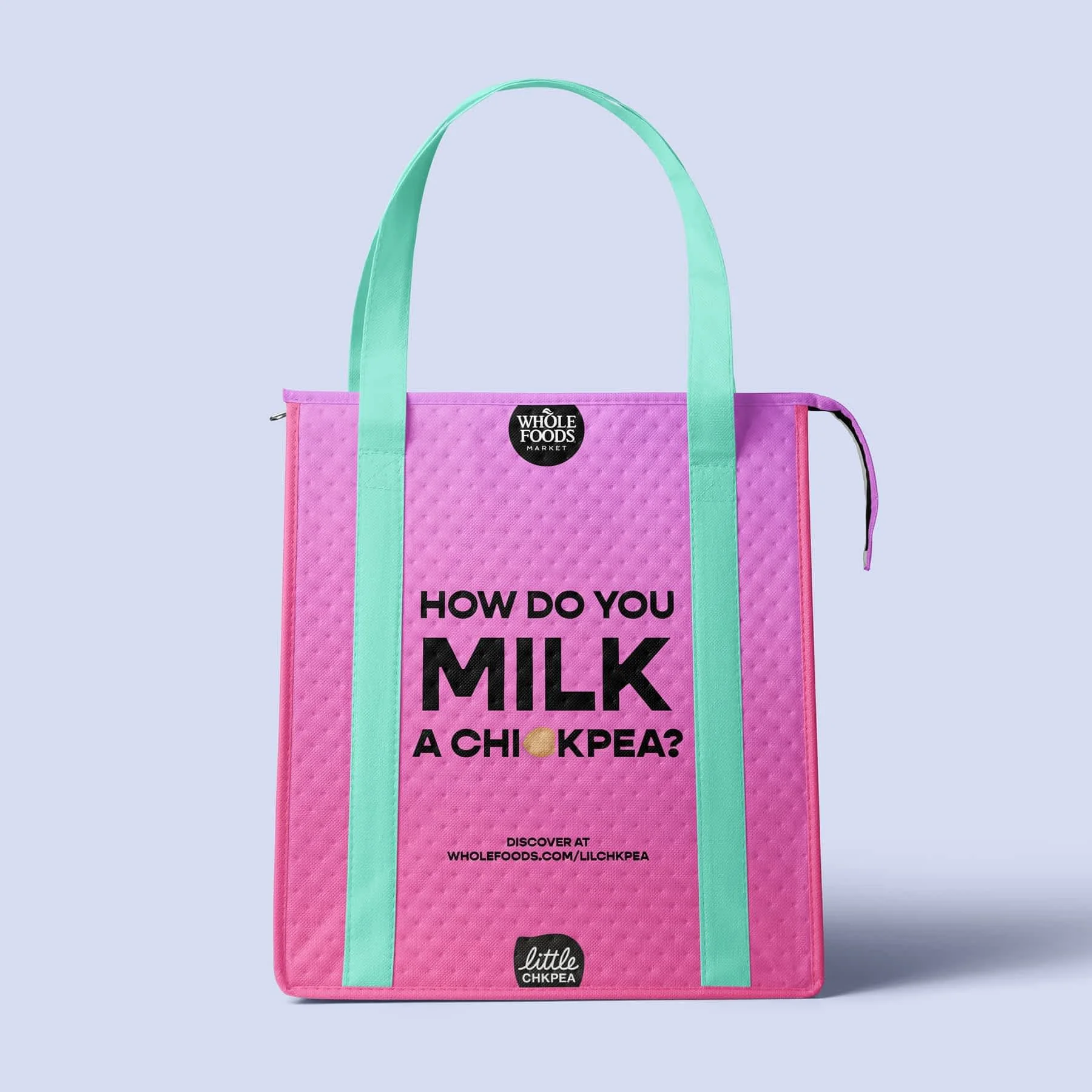 branded insulated grocery bag little chickpea ice cream how do you milk a chickpea?