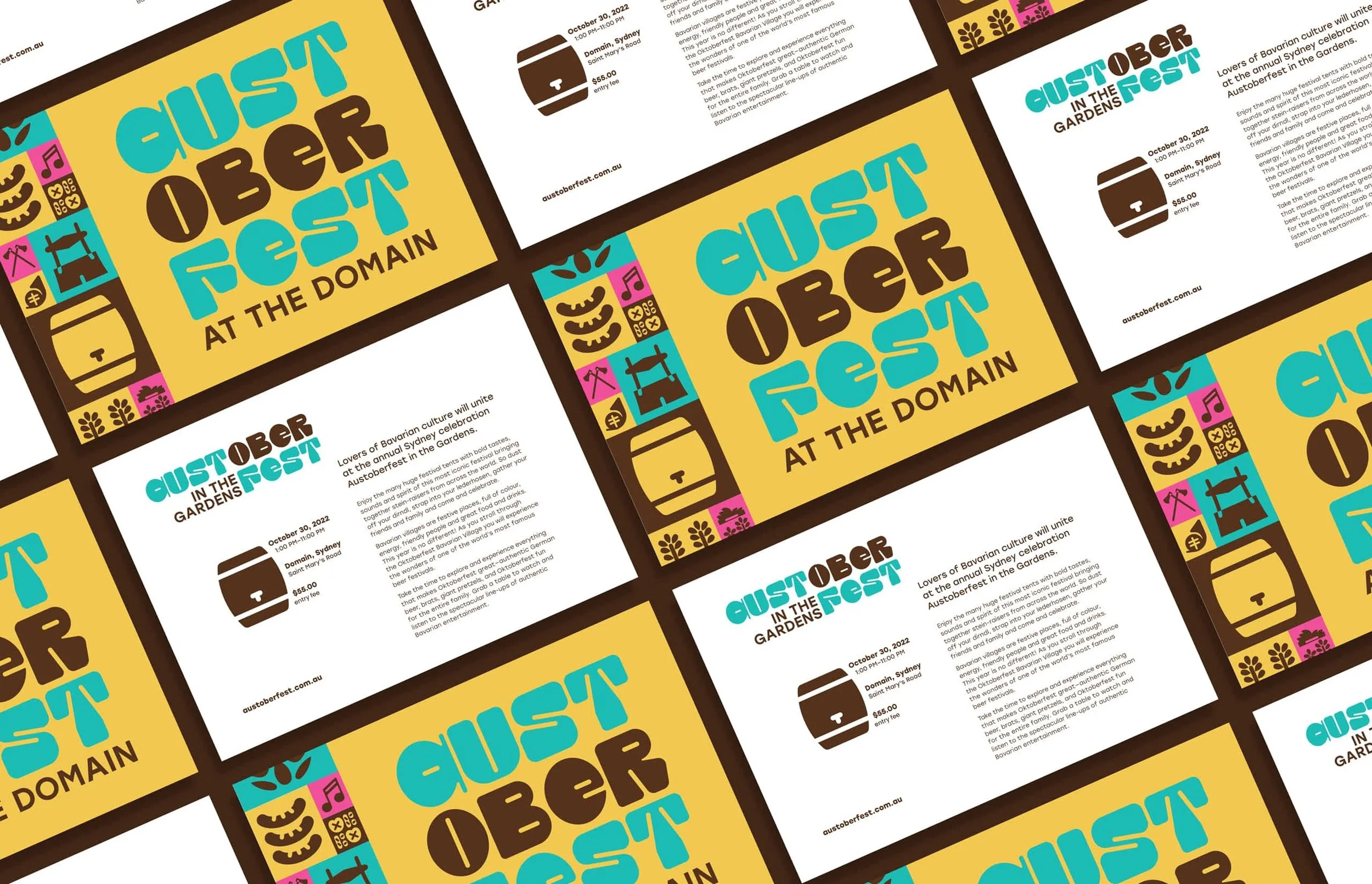 branded mailer postcards for austoberfest festival