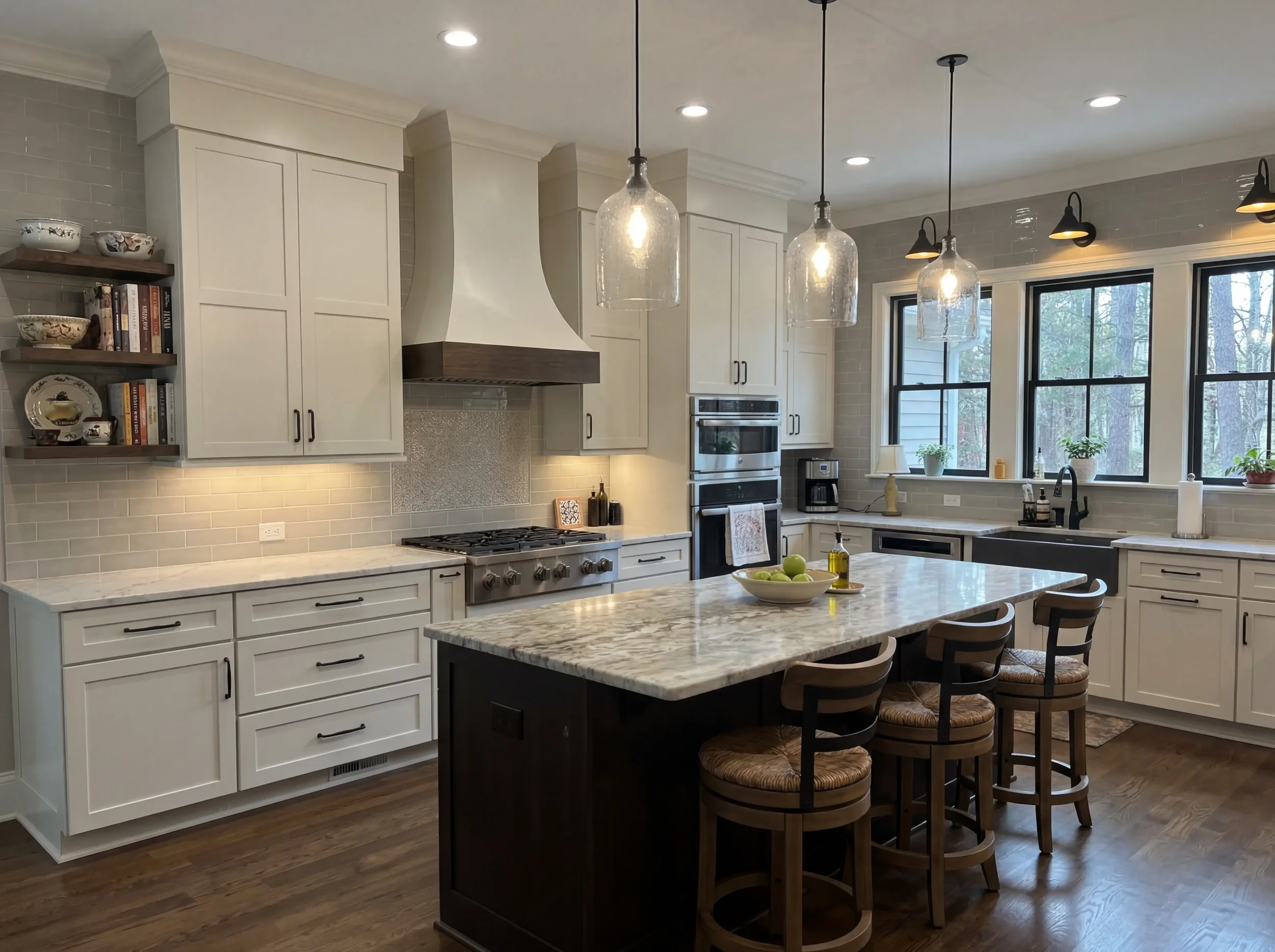 Kitchen remodeling by Mahfoud Construction Inc in Atlanta, GA, featuring custom cabinetry and refined finishes