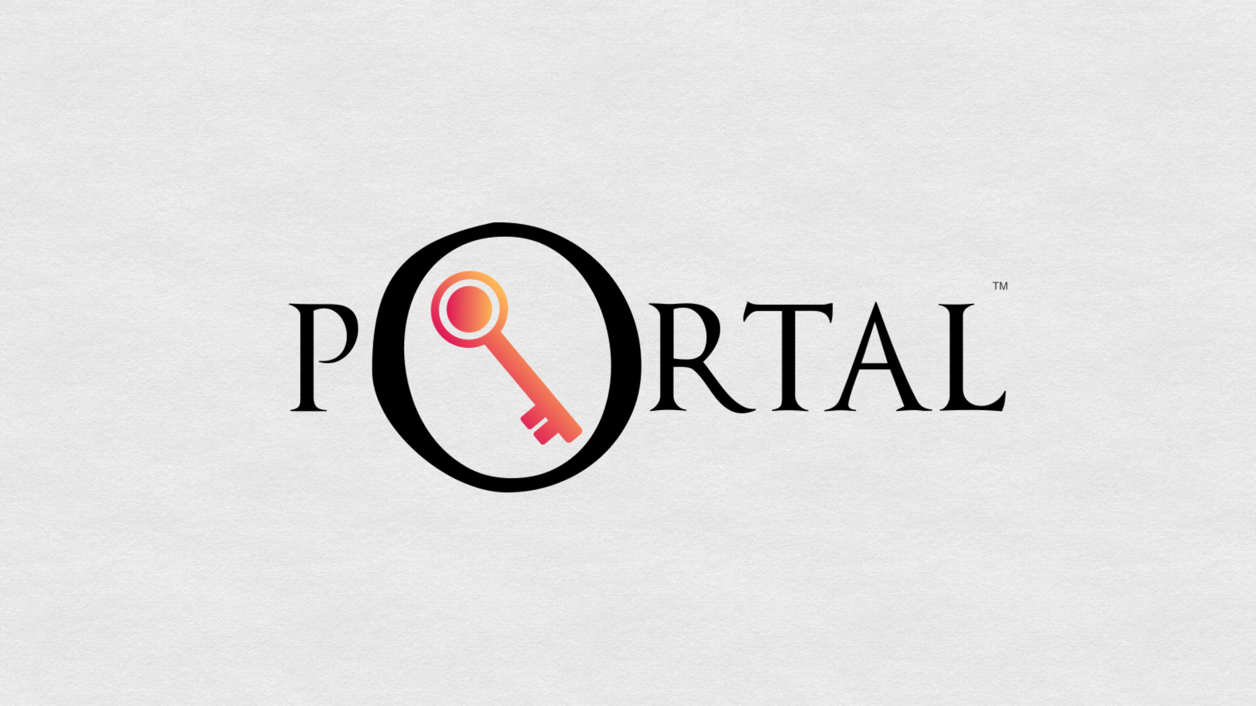 Logo for 'Portal' with a stylized key inside the letter 'O'