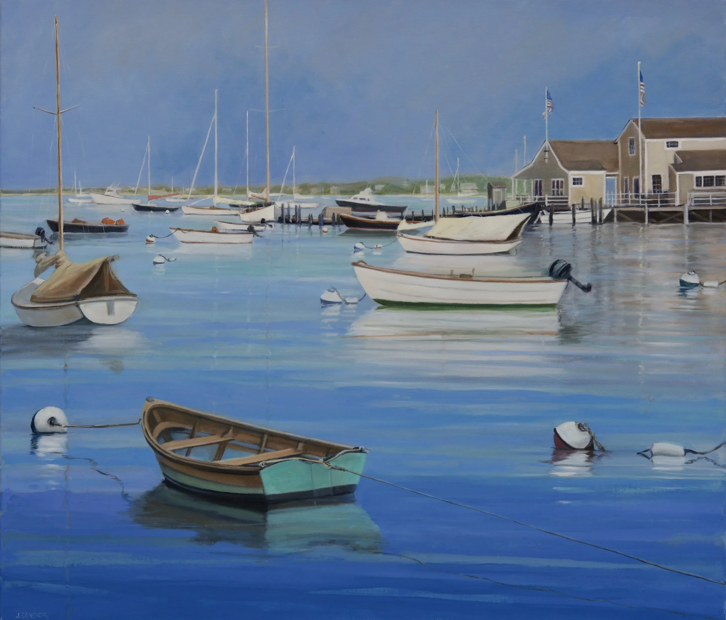 Easy Street Harbor · oil on linen · 26 × 30 in. Private Collection
