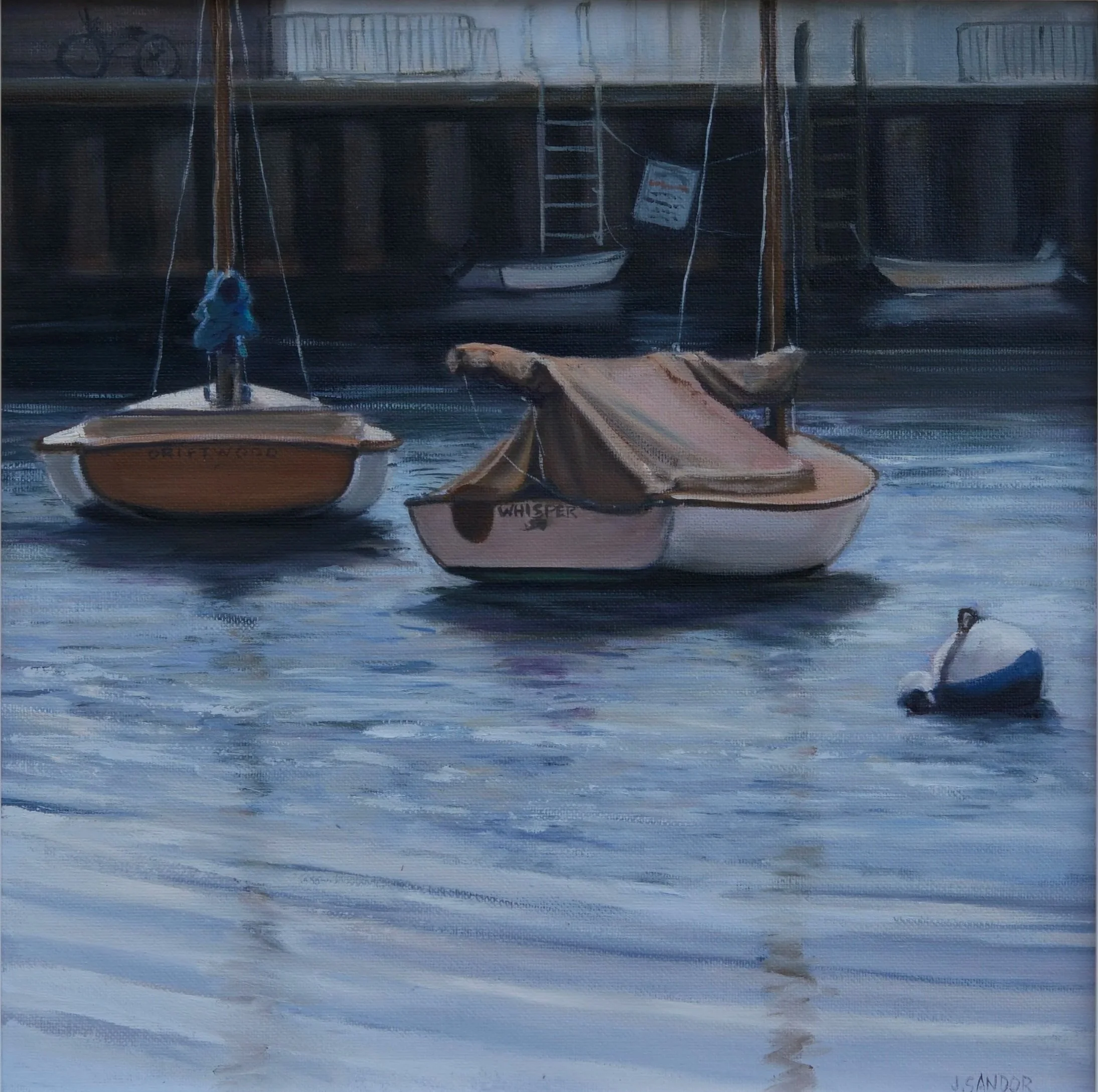 Driftwood & Whisper · oil on panel · 12 × 12 in. $1,200