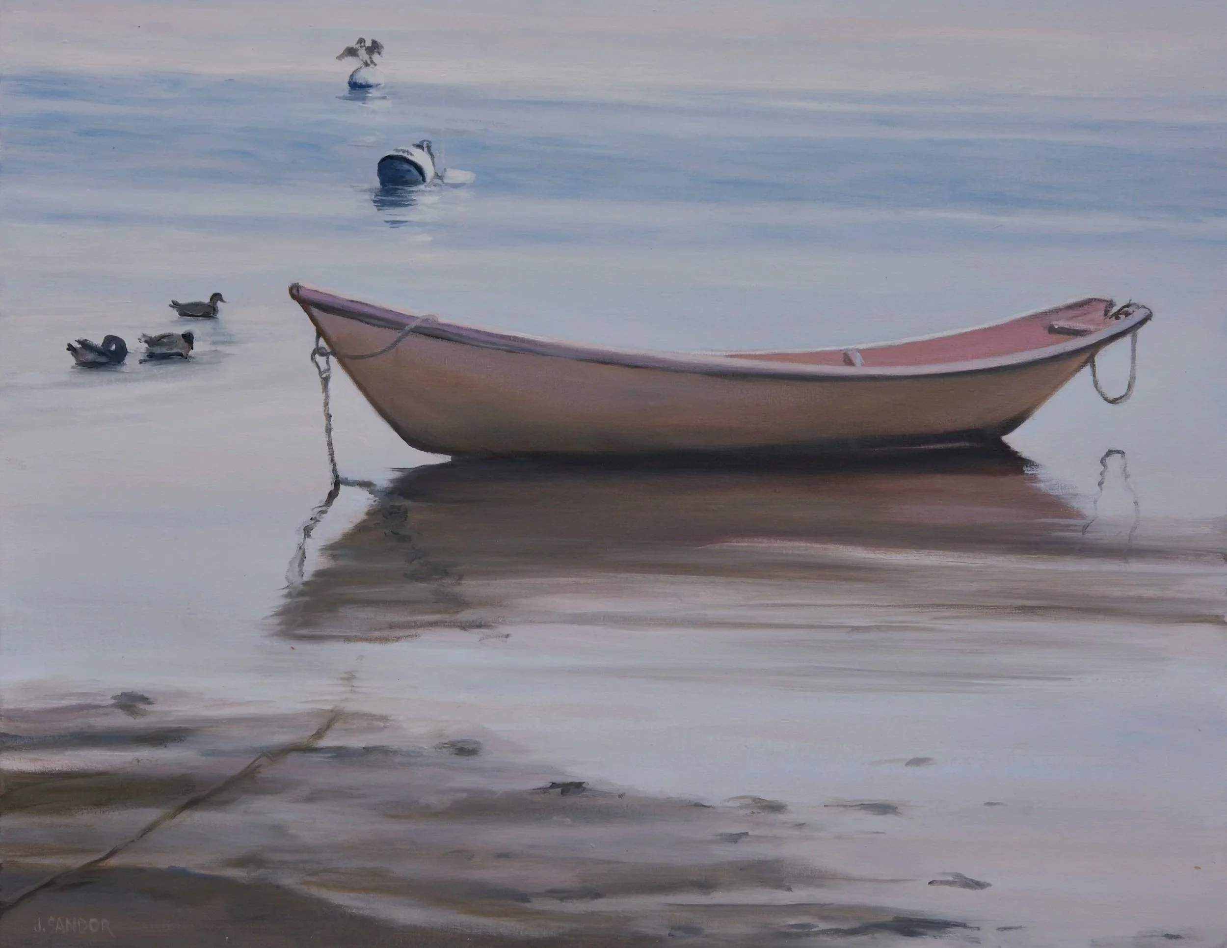 Harbor Dinghy · oil on linen panel · 11 × 14 in. $1,200
