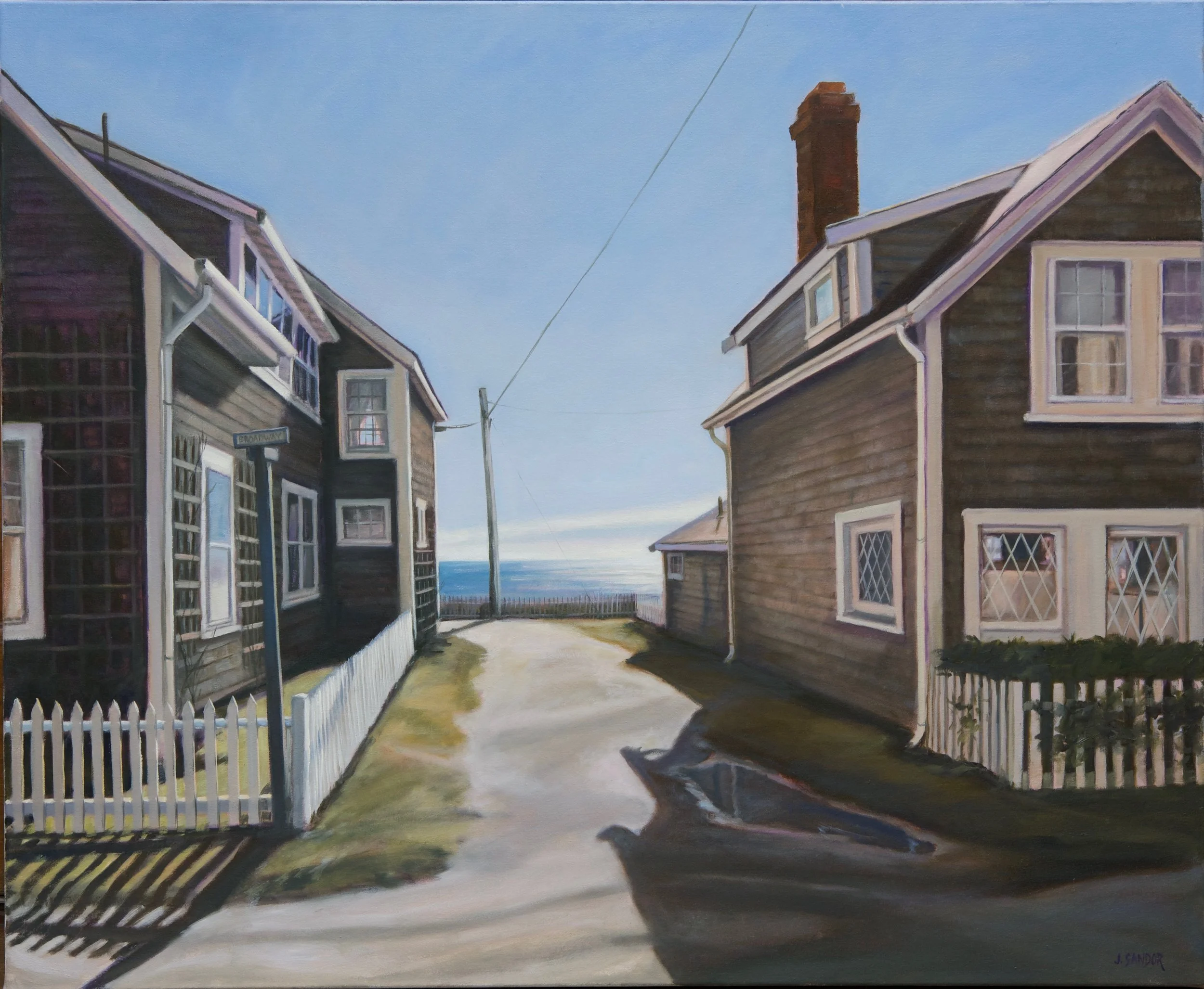 Broad Street, Sconset · oil on canvas · 32 × 32 in. Private Collection