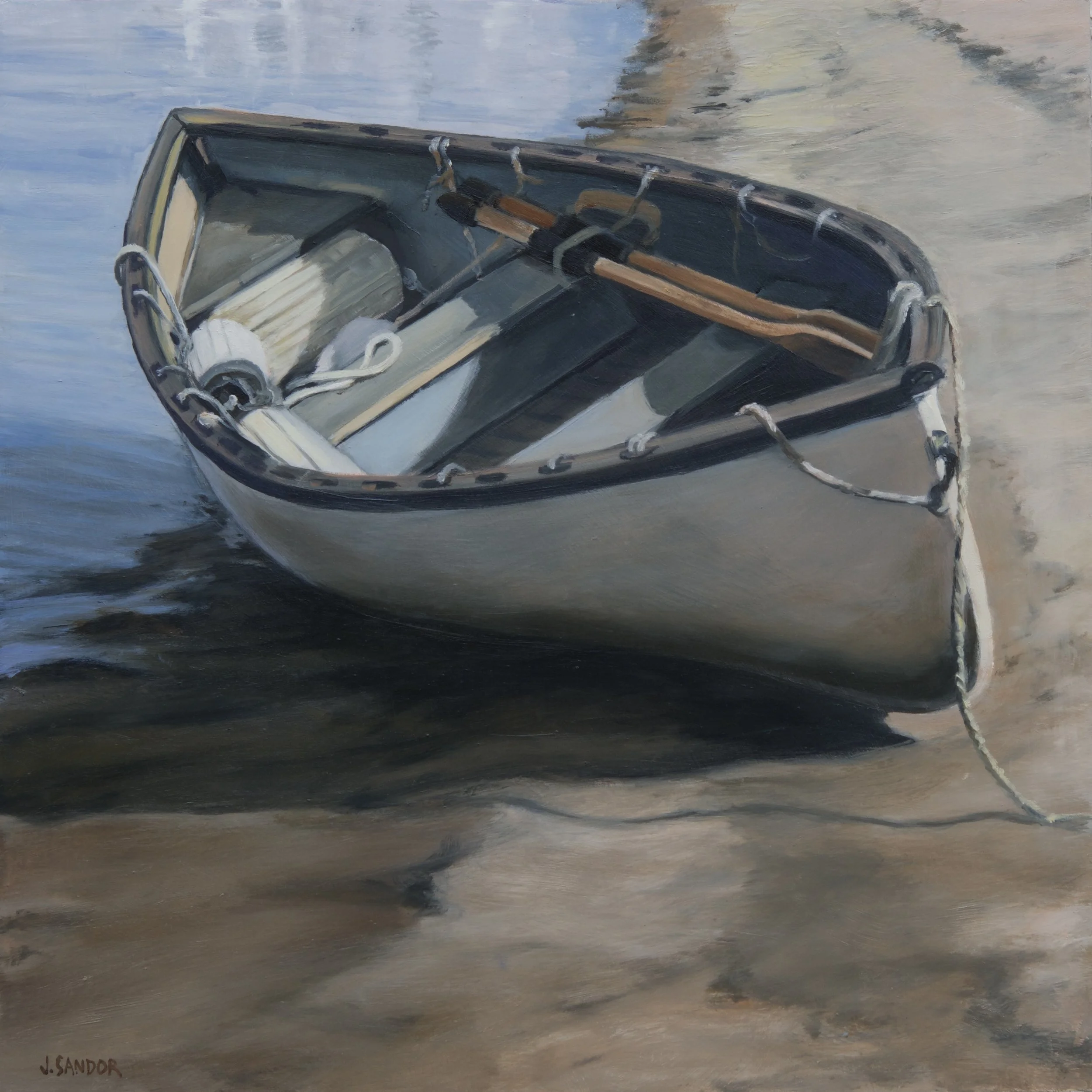 Beached · oil on panel · 12 × 12 in. $1,200