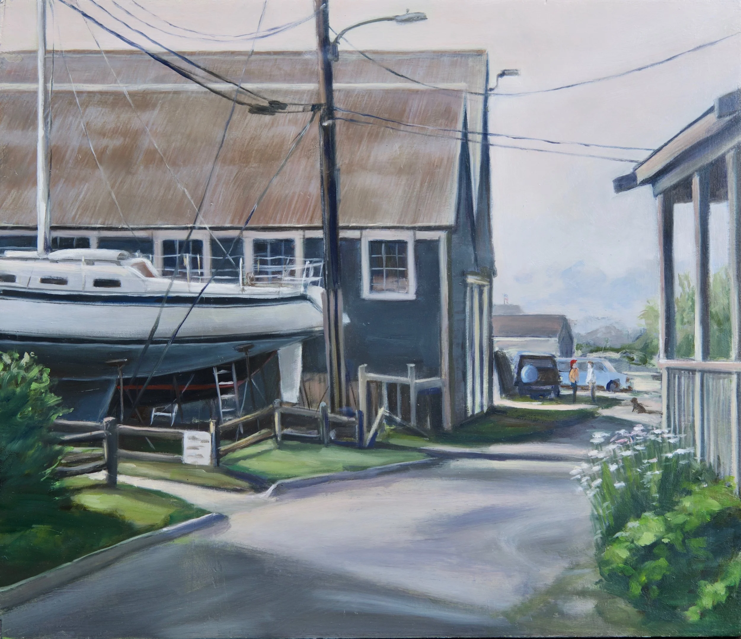 Nantucket Boatworks · oil on panel · 14 × 16 in. Private Collection