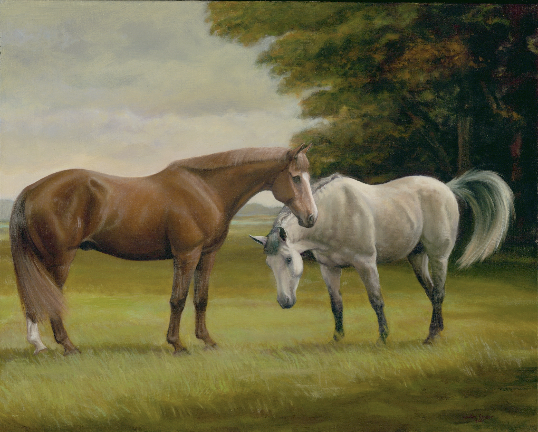 The Gray and the Chestnut · oil on linen · 16 × 20 in. Private Collection