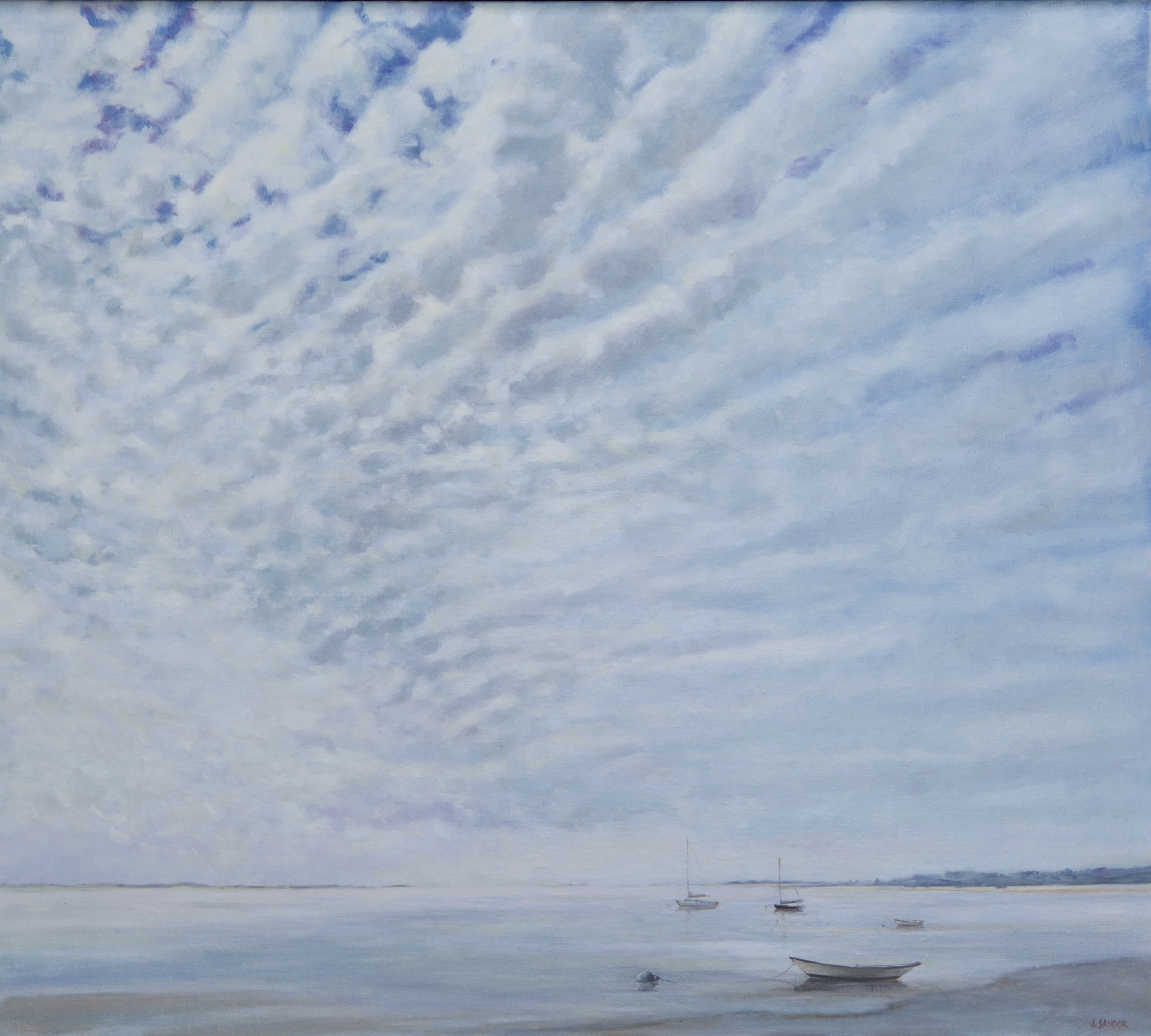 The Harbor · oil on canvas · 34 × 34 in. Private Collection