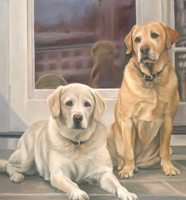 Labradors · oil on canvas · 30 × 36 in. Private Collection