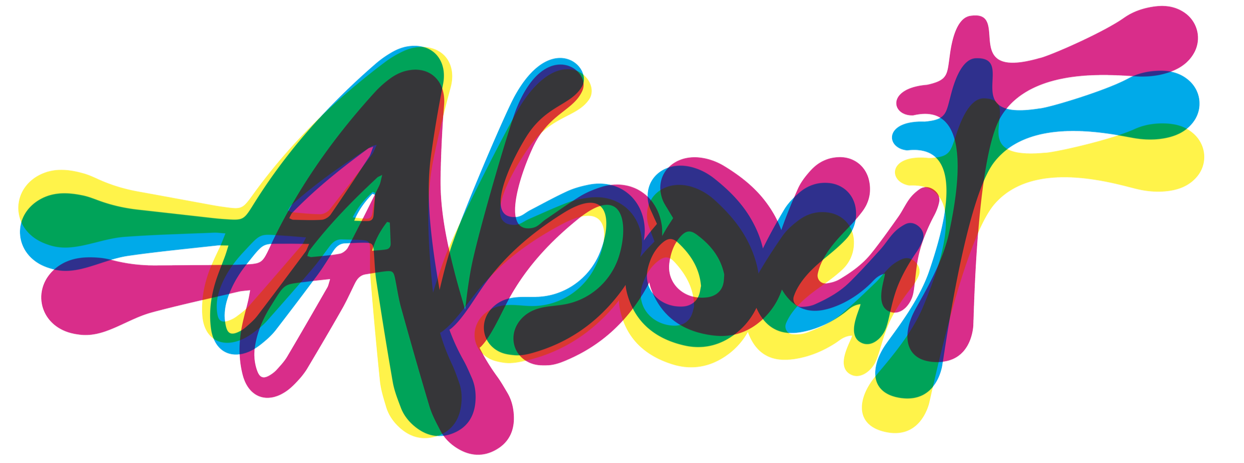 Colorful, abstract graffiti-style text spelling 'Art' with bright, bold colors and stylized script.