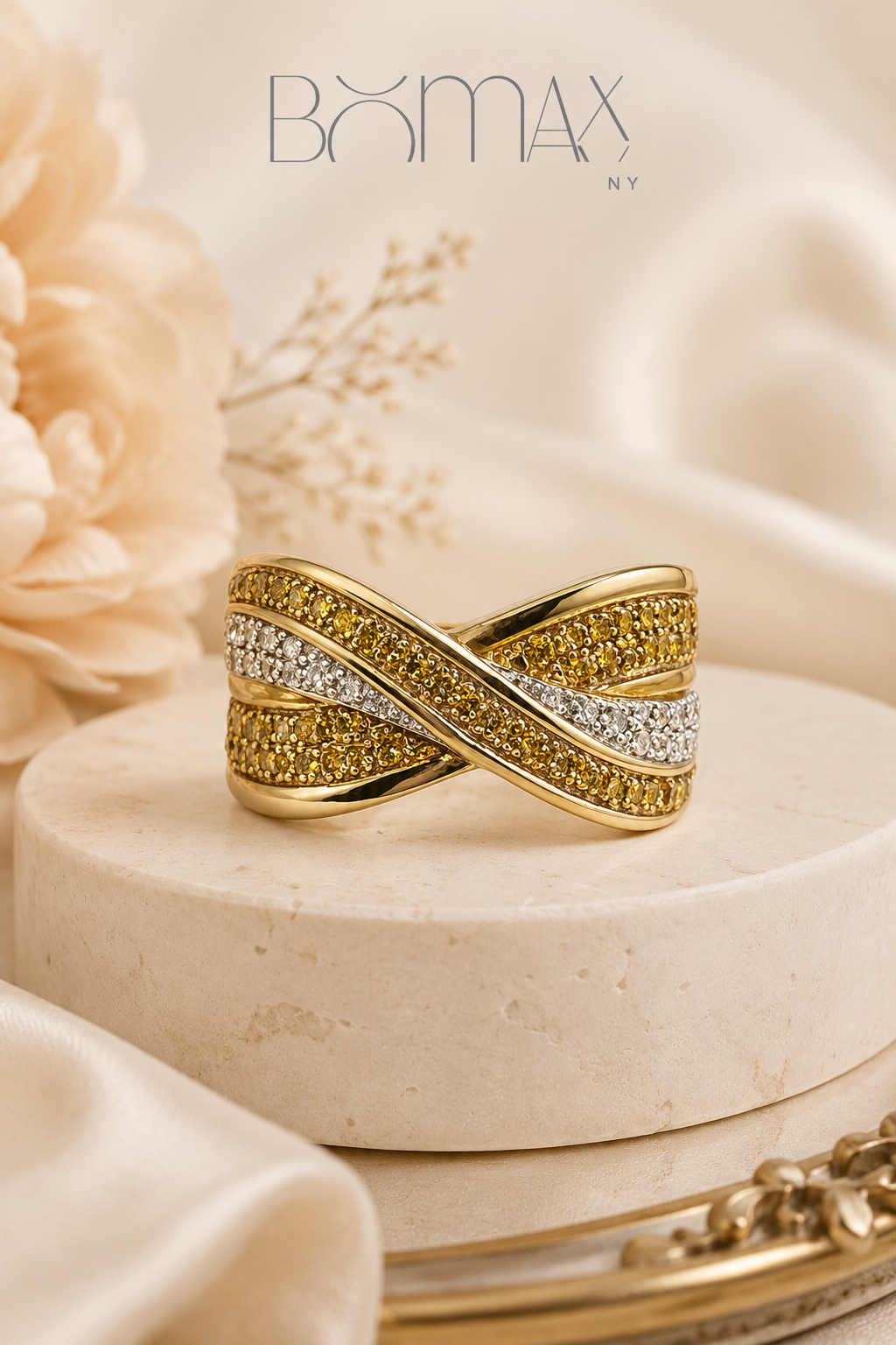 Elegant Diamond Silver Ring