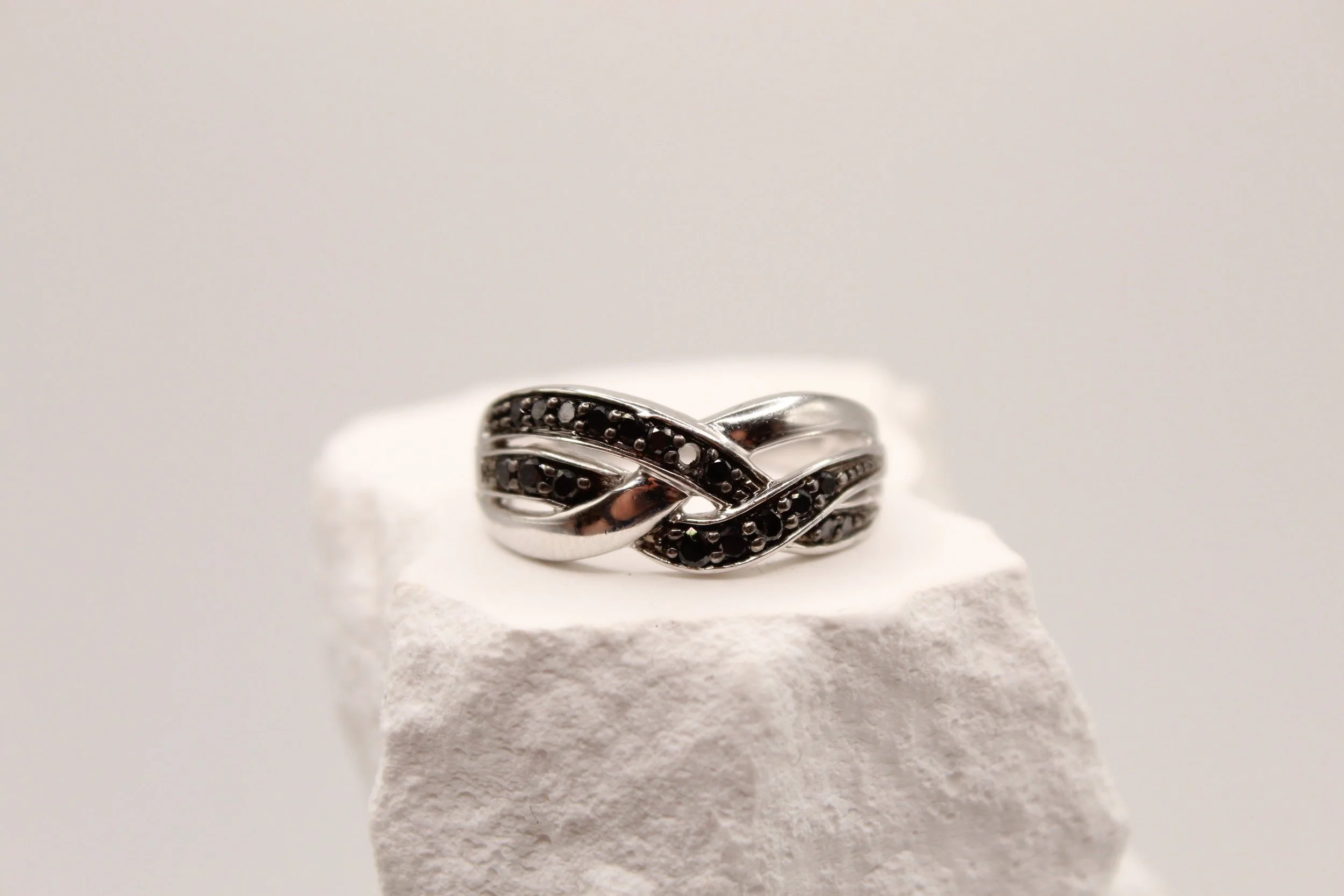 Infinity Diamond Silver Ring