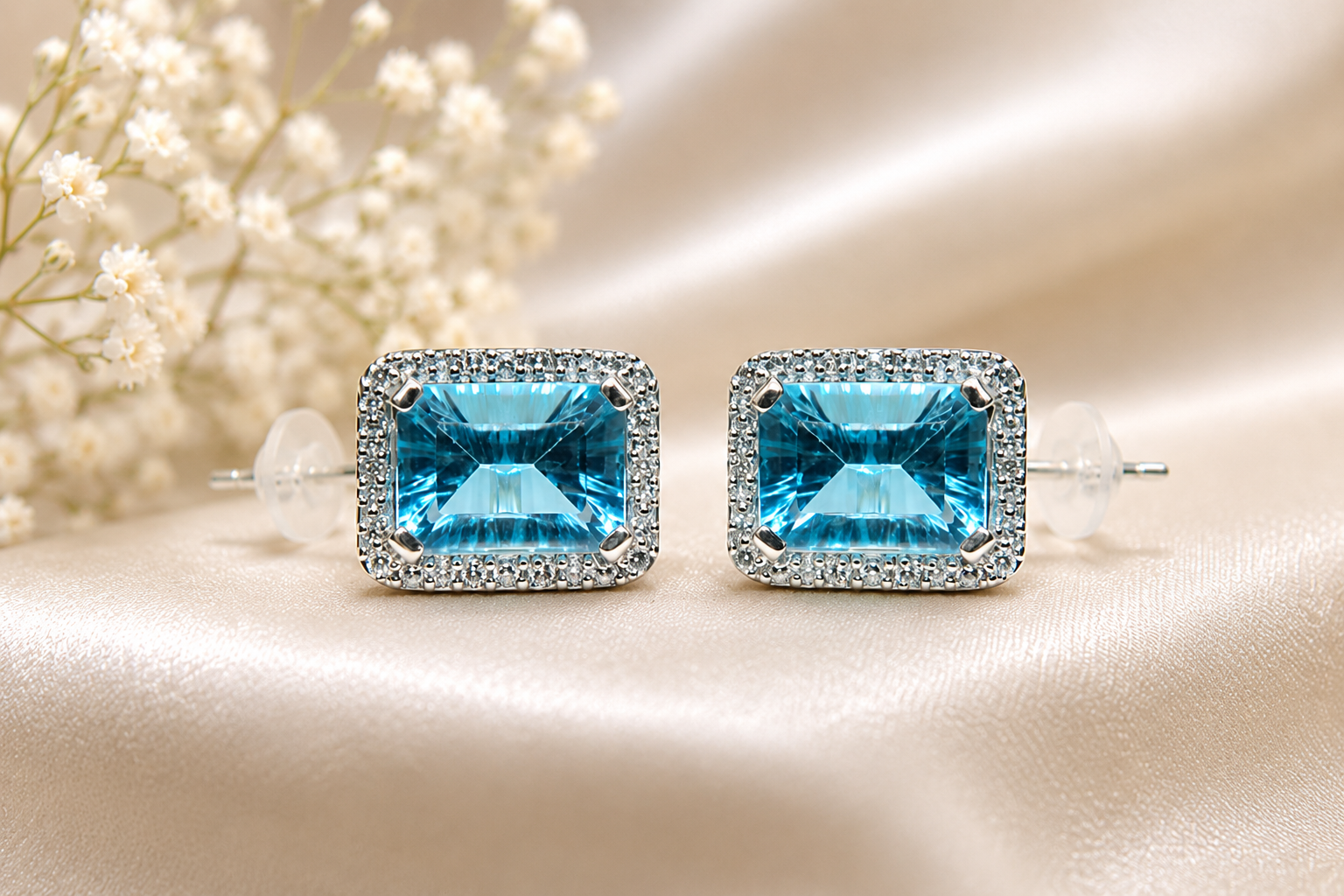 Ocean Radiance Blue Topaz Earrings
