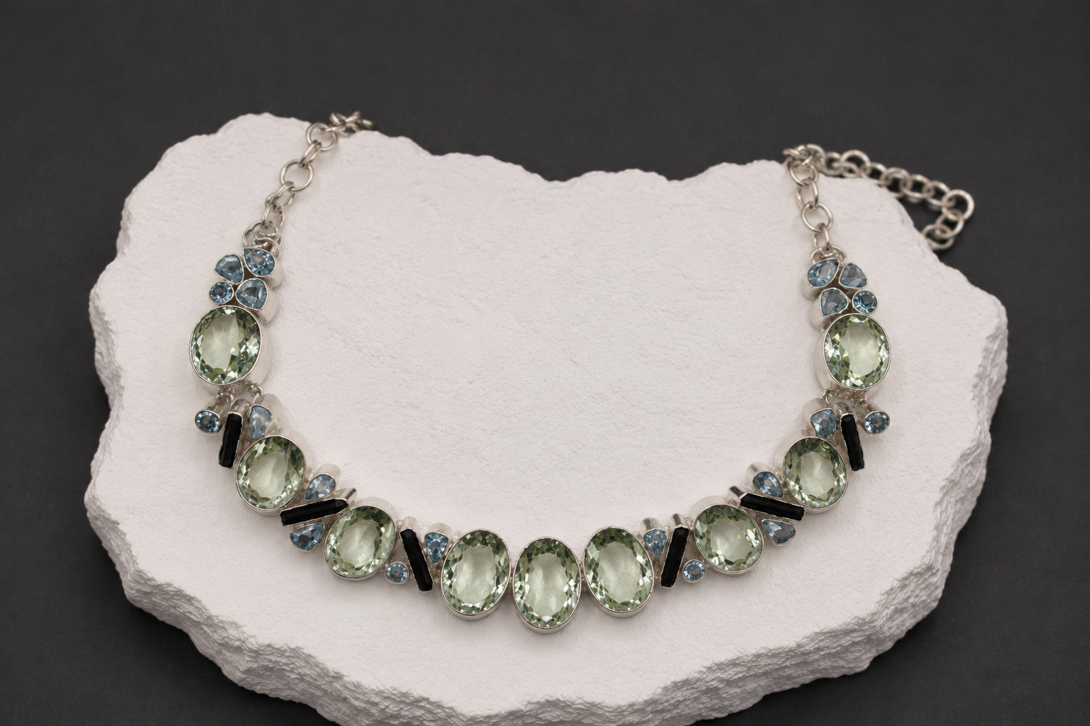 Multi-Gemstone Statement Necklace