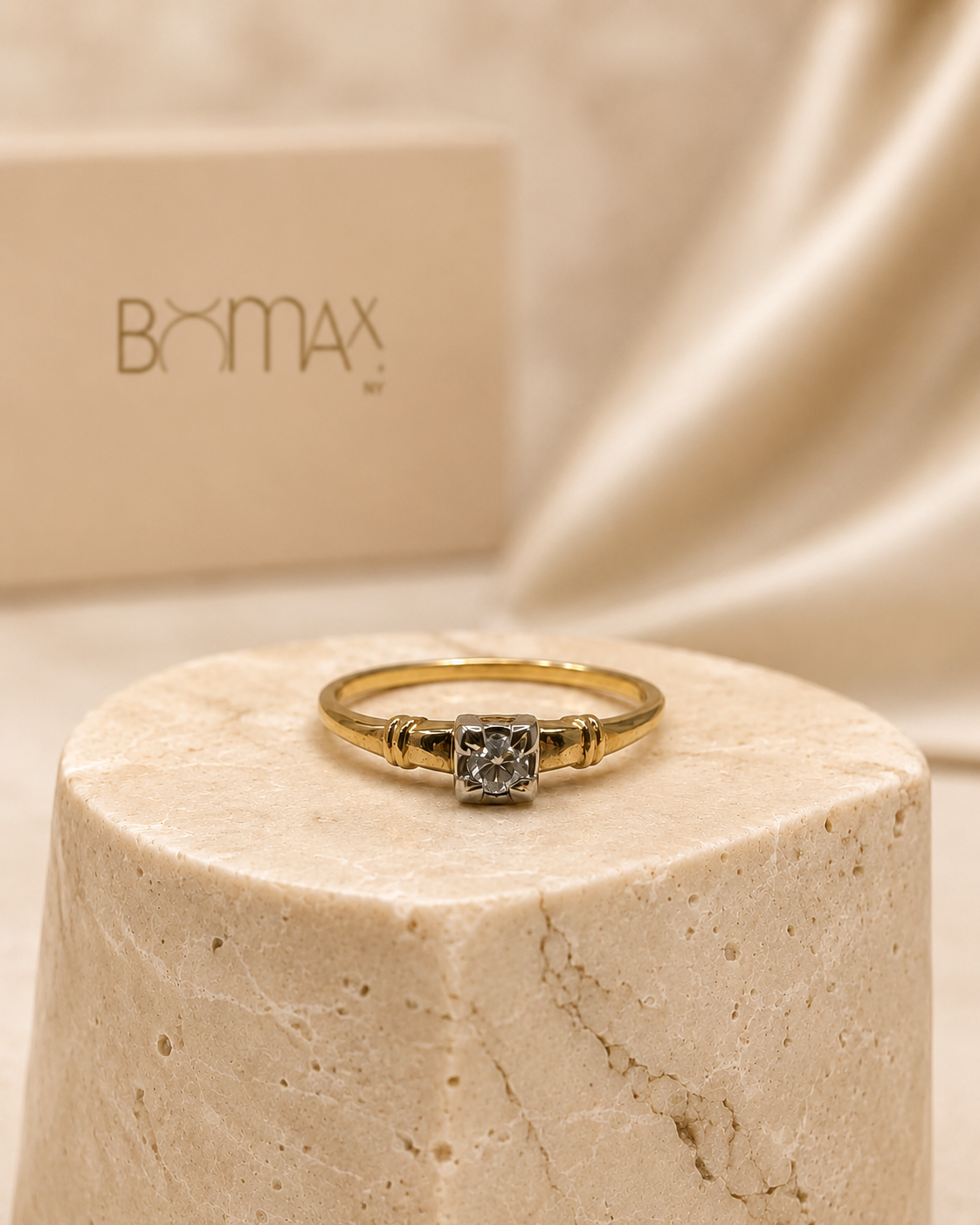 Vintage Golden Dot Ring
