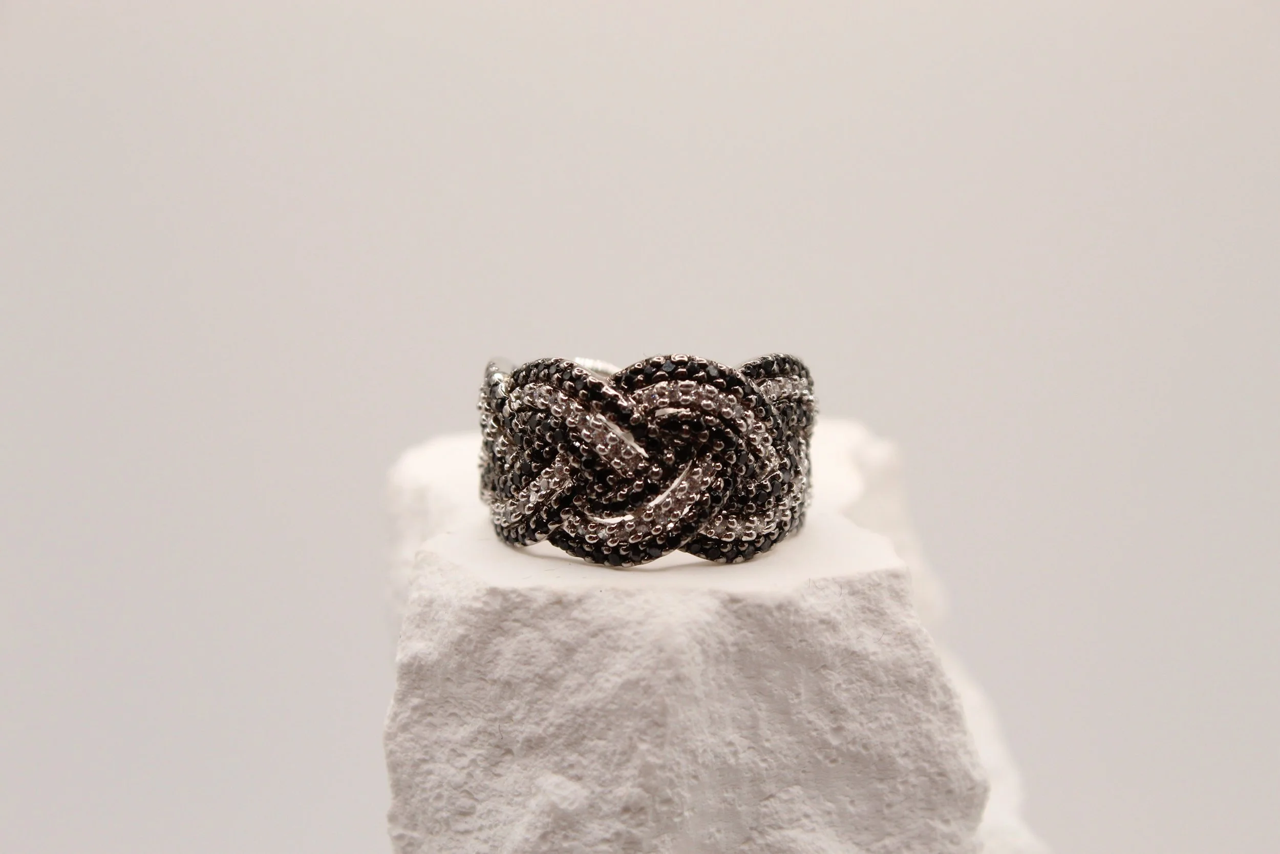 Silver Knot Statement Ring