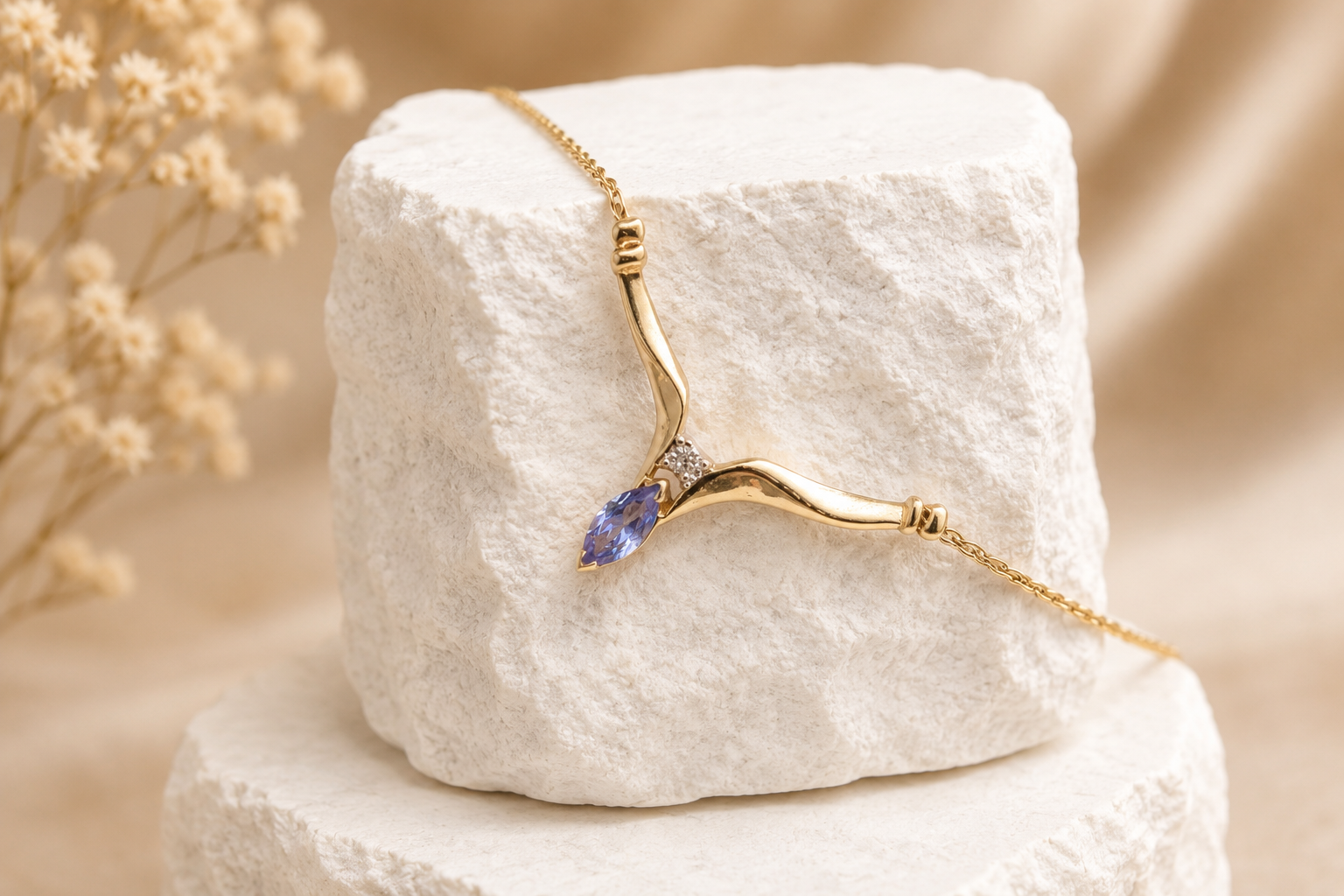 Aurora Tanzanite Diamond Necklace