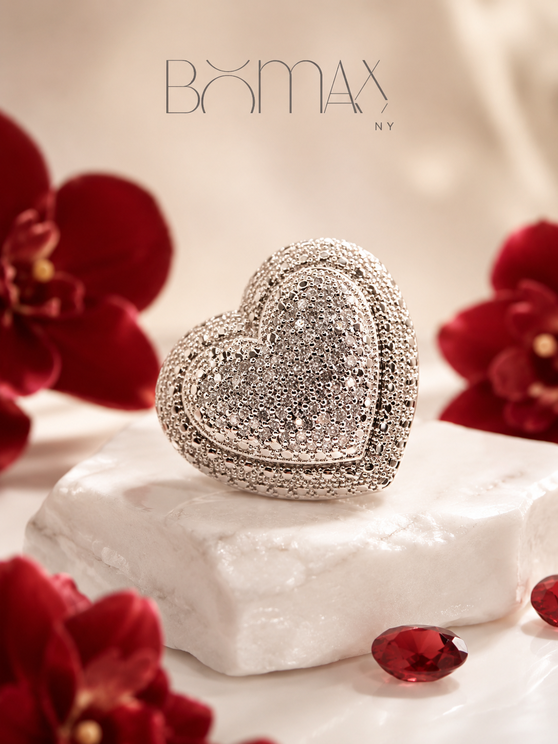 Endless Love Pavé Heart Ring