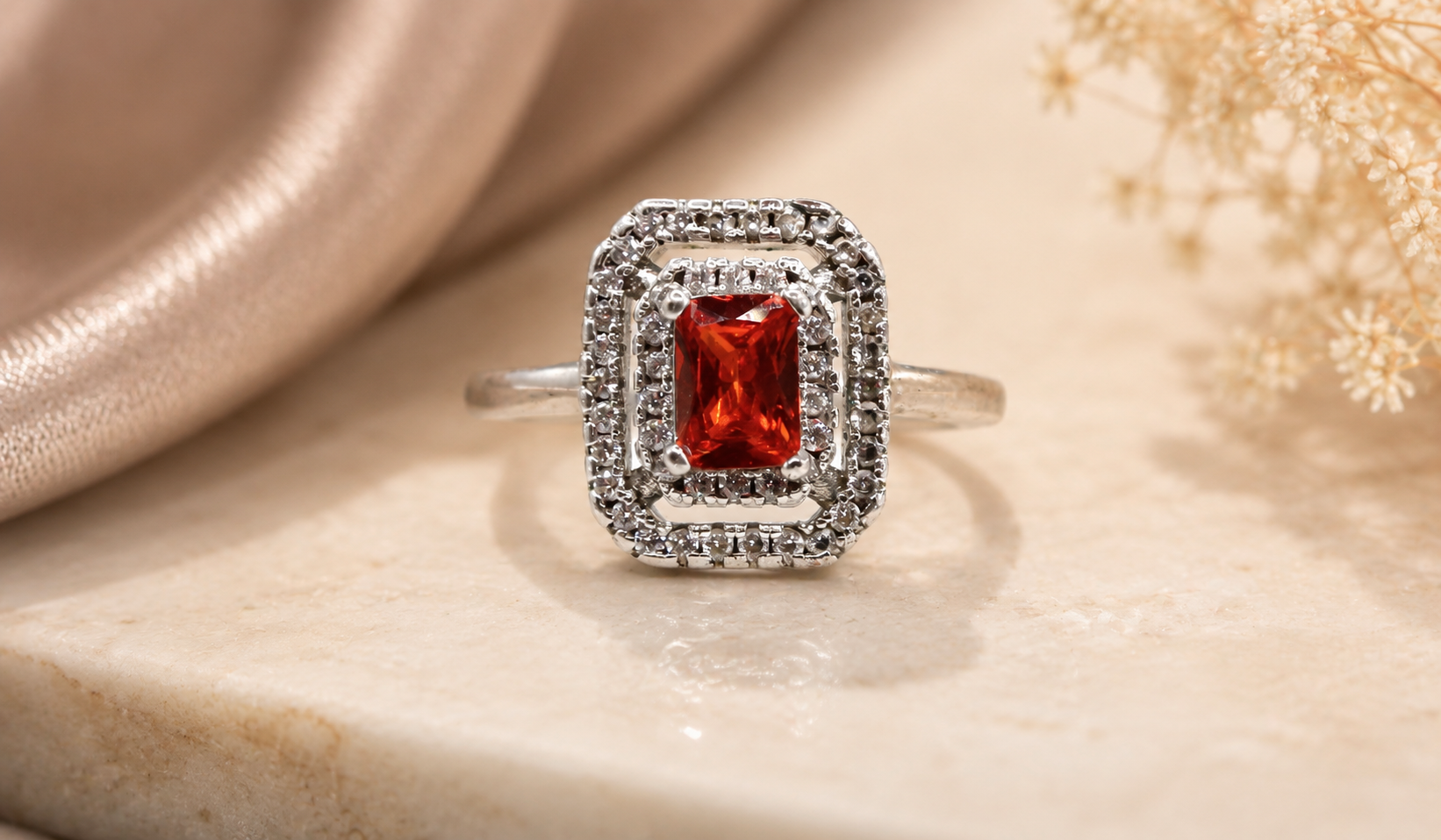 Scarlet Royale Halo Ring