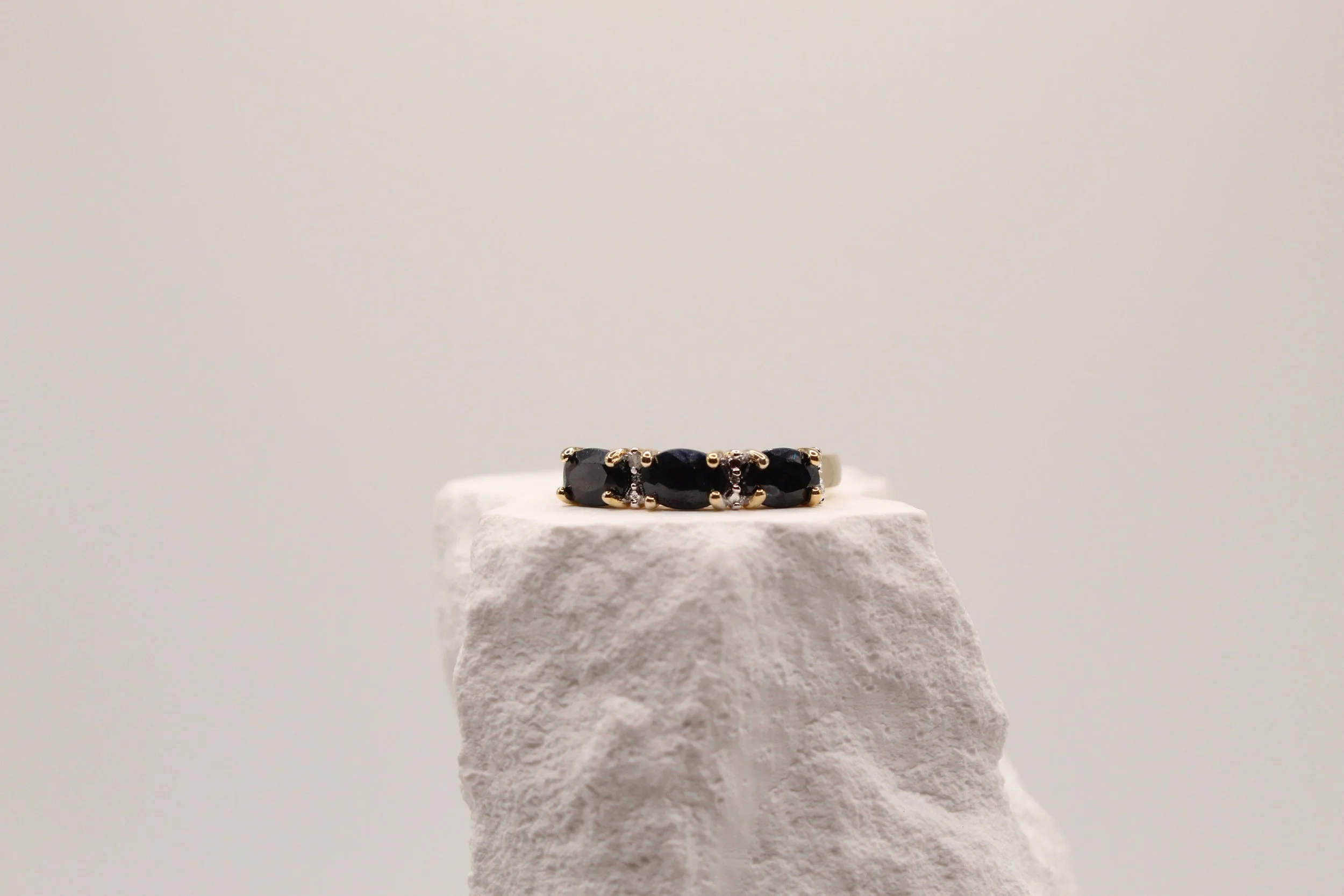 Midnight Sapphire Trilogy Ring