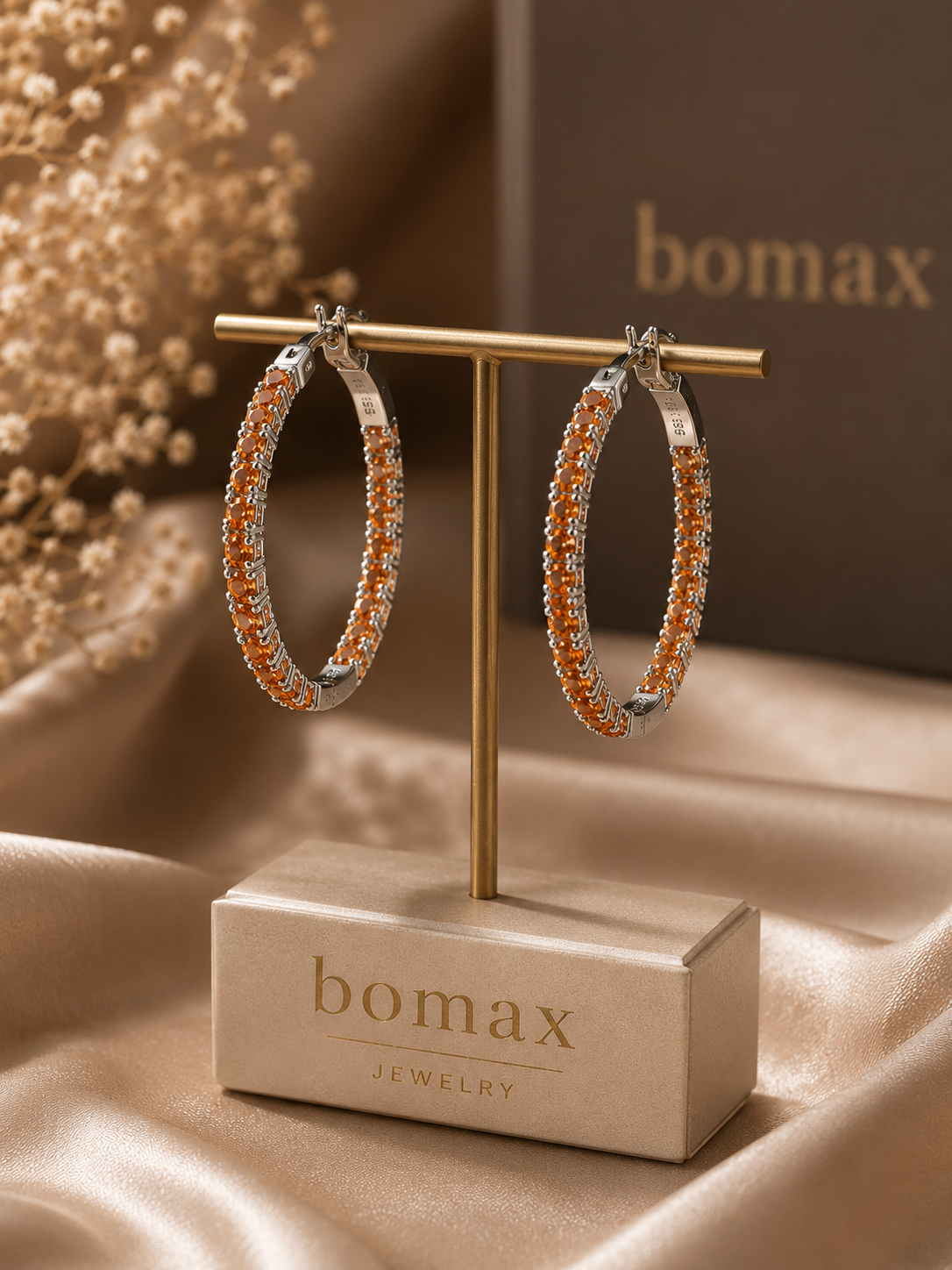 Citrine Hoop Earrings