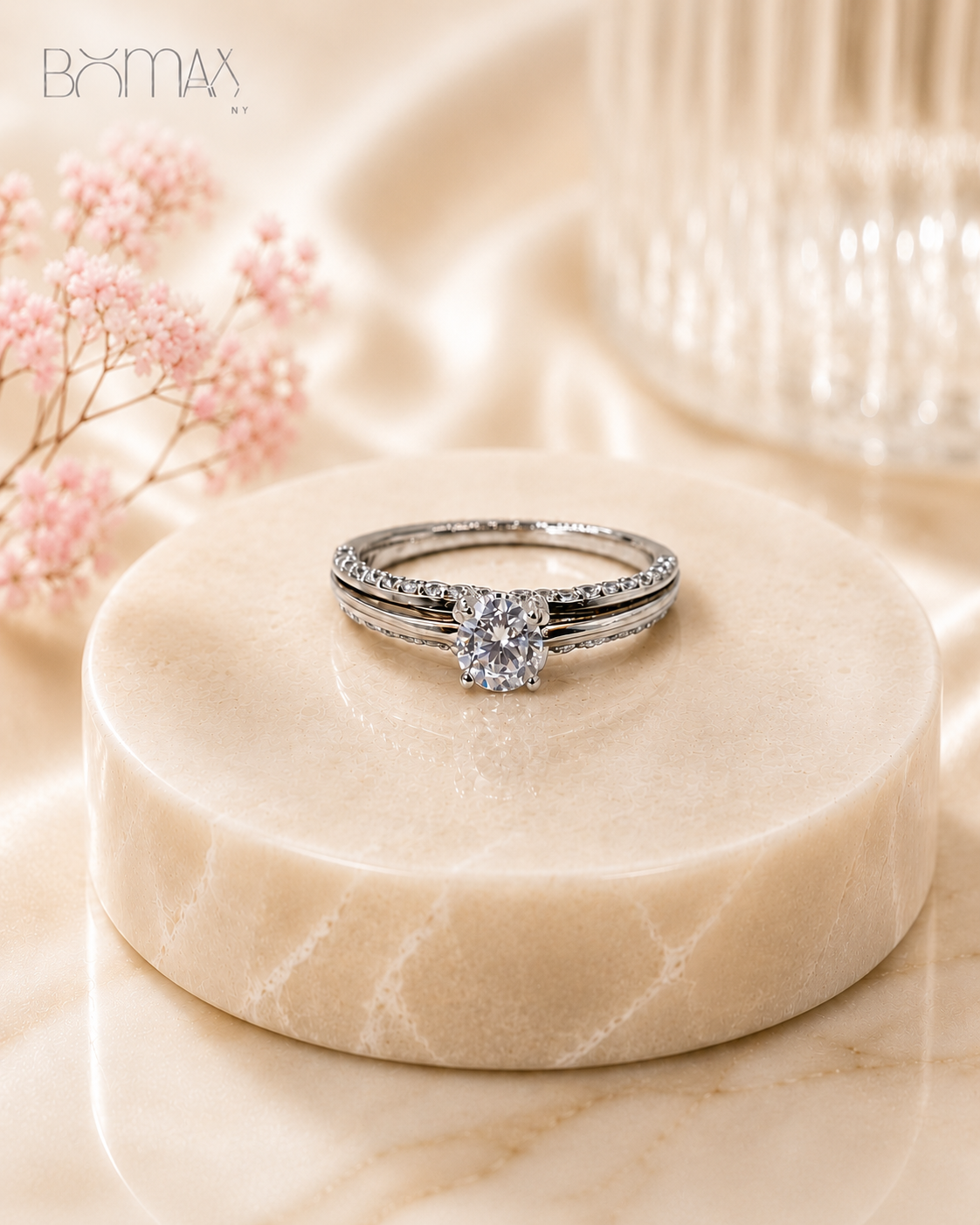 Silver Promise Solitaire Ring