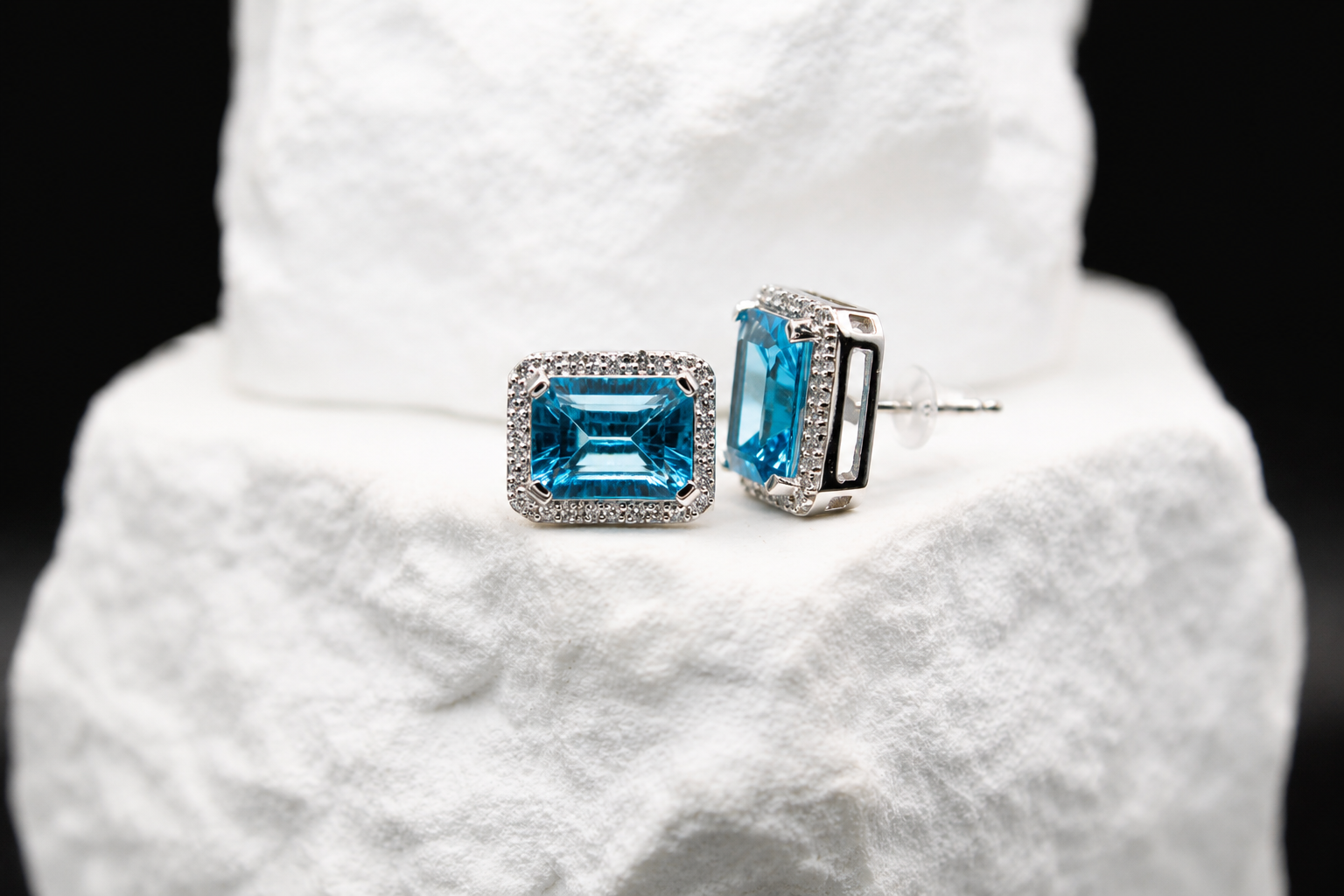 Ocean Radiance Blue Topaz Earrings