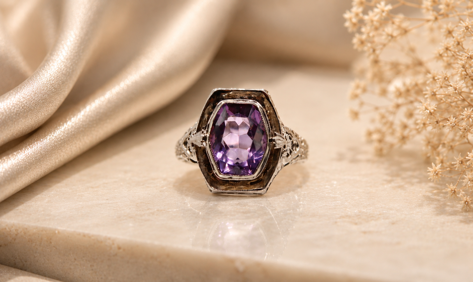 Vintage Lavender Heirloom Ring