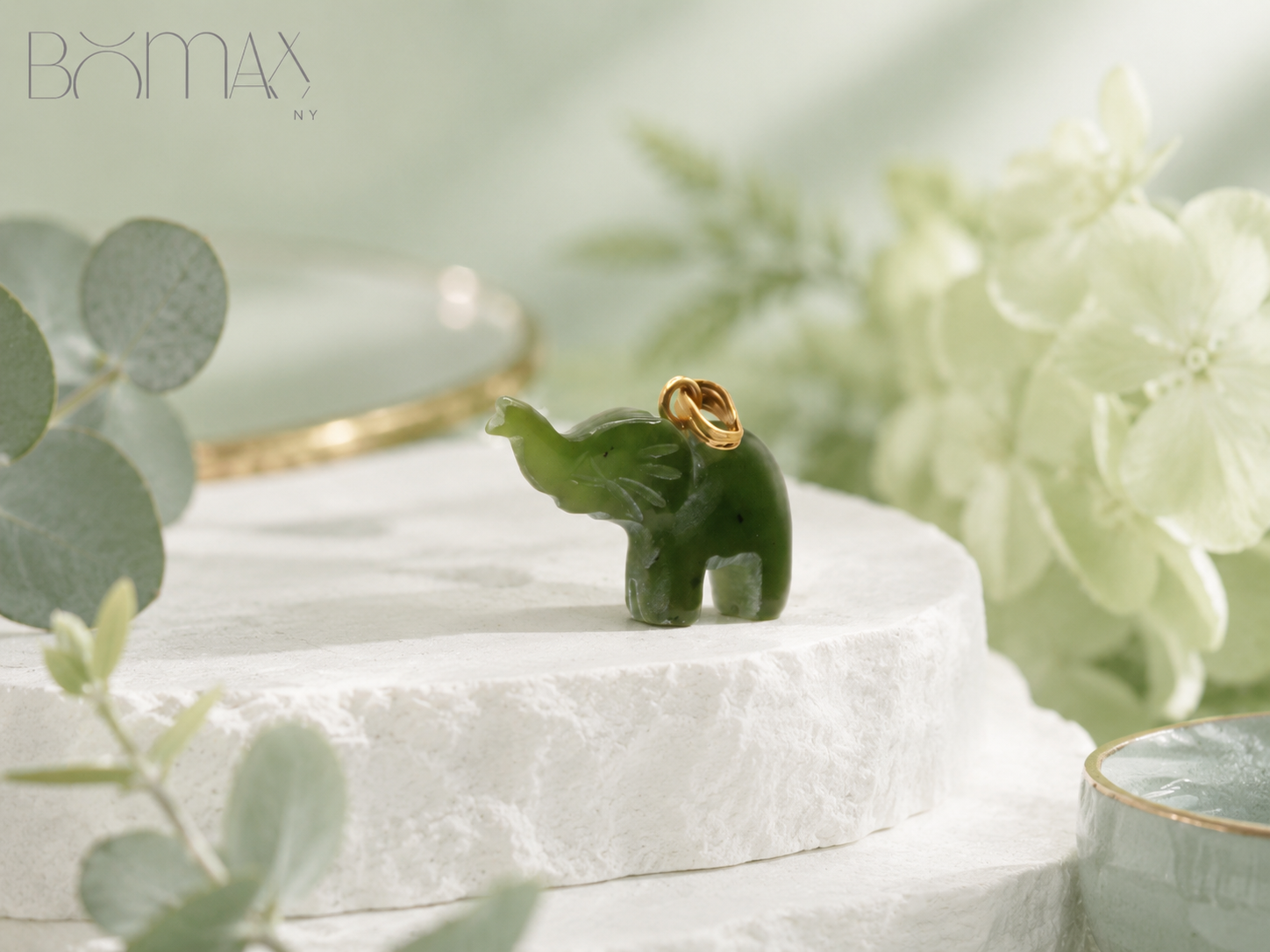 Lucky Jade Elephant Pendant