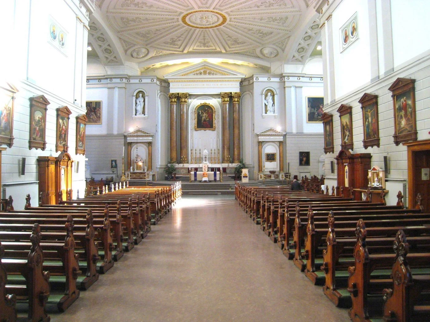Interior of St. Andrew's Catholic Church on Westland Row, Dublin, Ireland