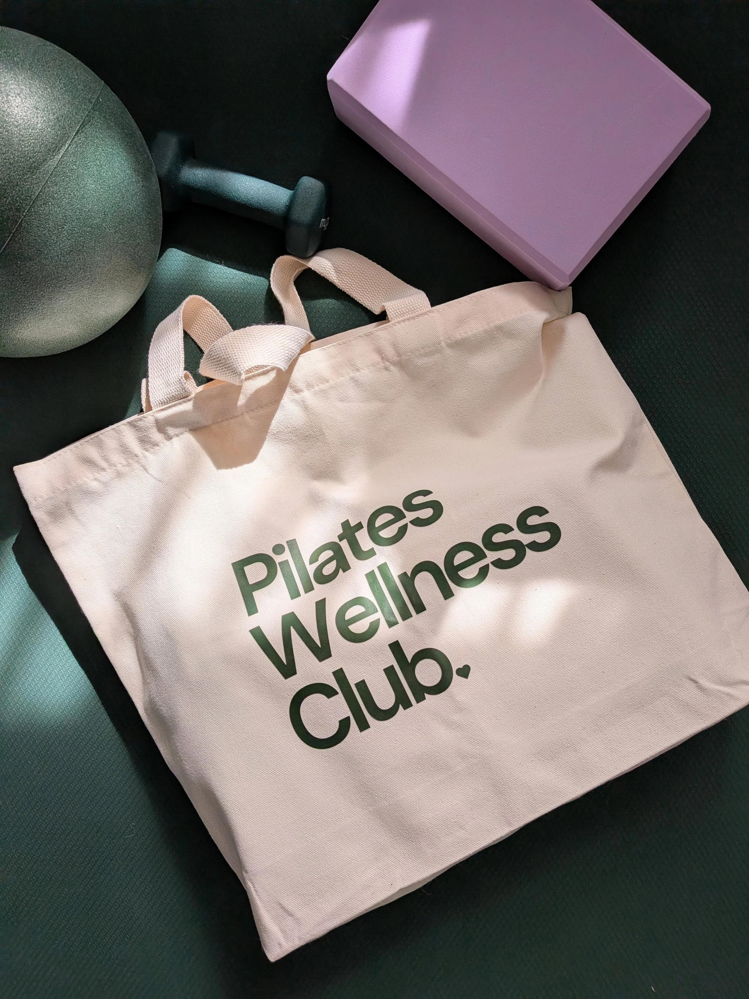 Green Pilates Tote Bag
