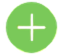 Green circular button with a plus (+) sign in the center