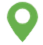 A green location pin icon on a white background.
