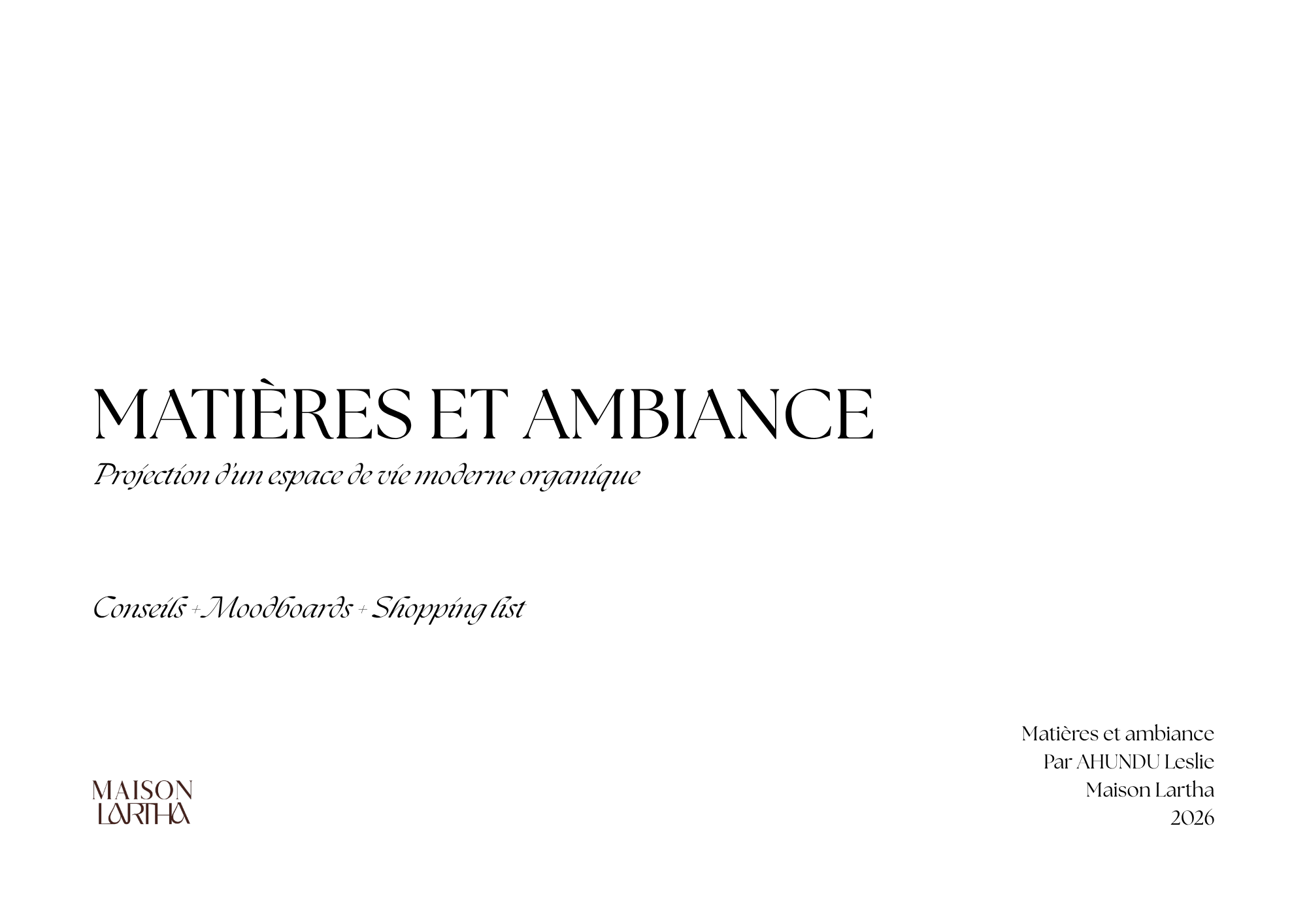 Book Décoration : Matières et Ambiance