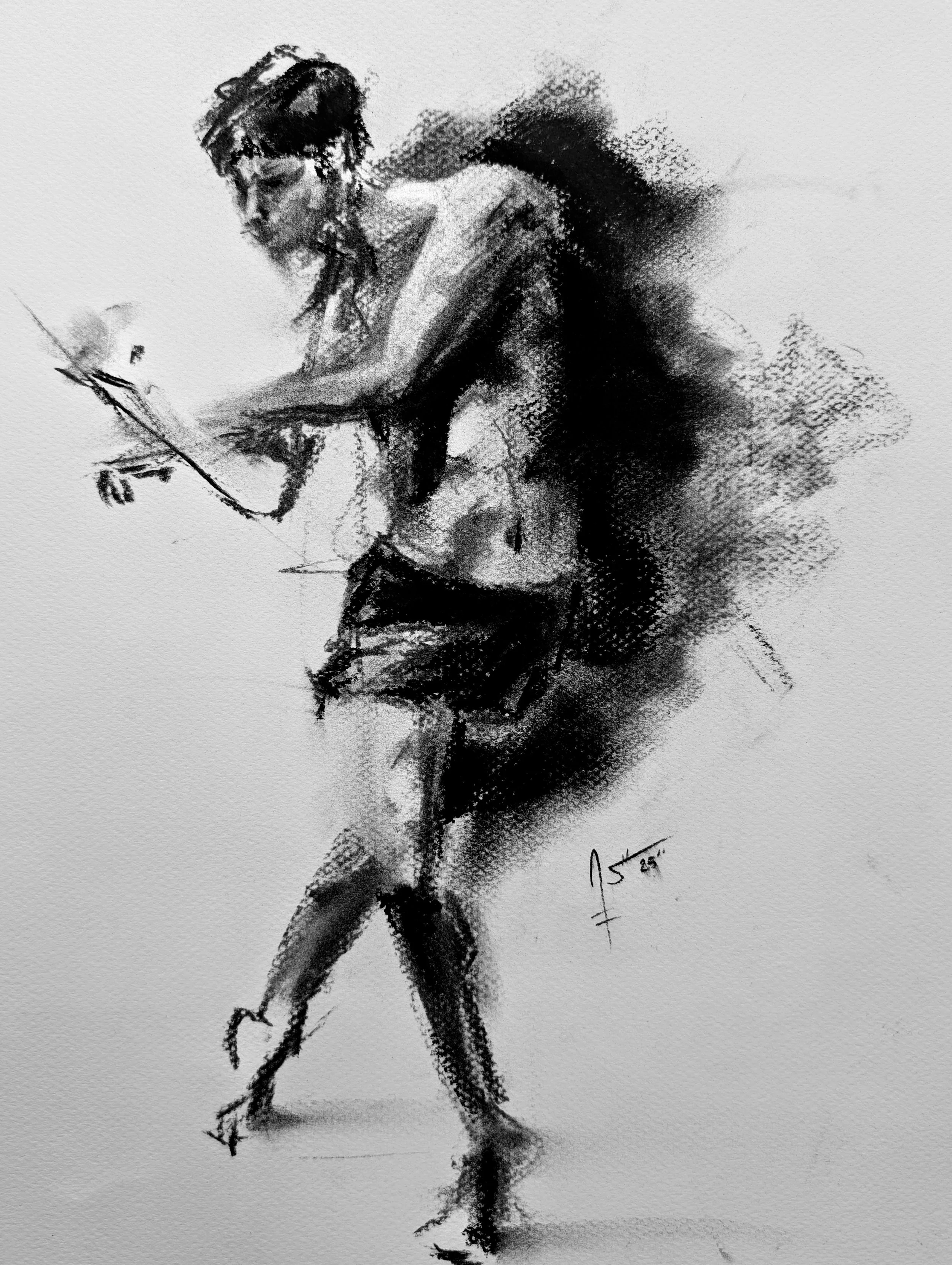 Figure Drawing (Charcoal/Pastel)