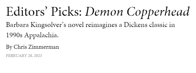 Demon Copperhead in The Plough Quarterly Review