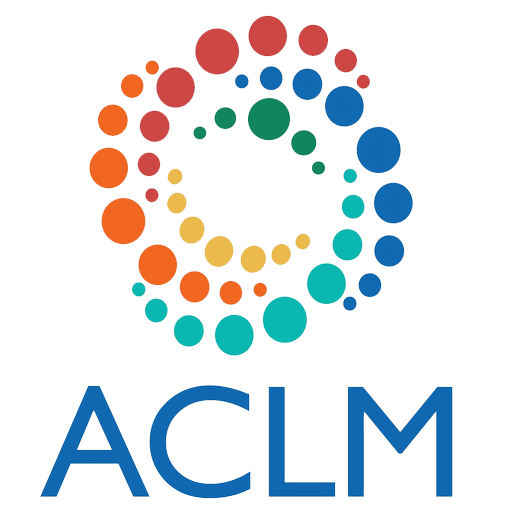 Illustration of a colorful brain made of interconnected circles and lines, with the acronym ACM below it.