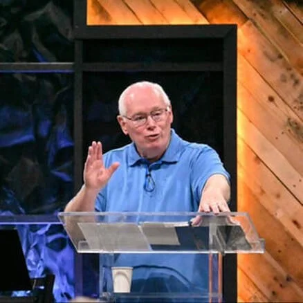 Pastor Tom Edwards preaching