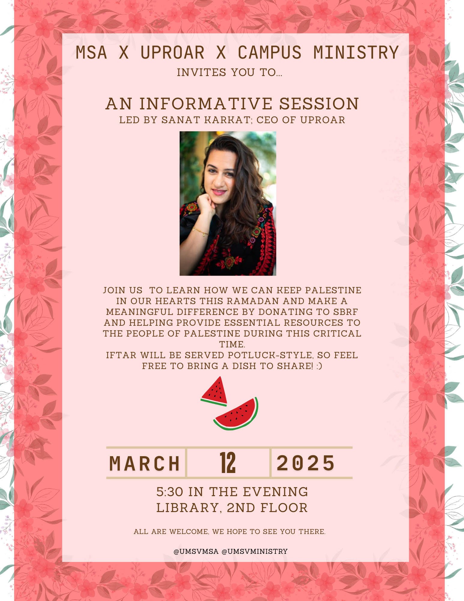 MSA x UPROAR x Campus Ministry: An Informative Session