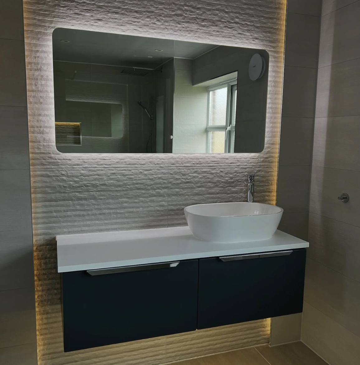 Textured Stone Bathroom Design Merseyside