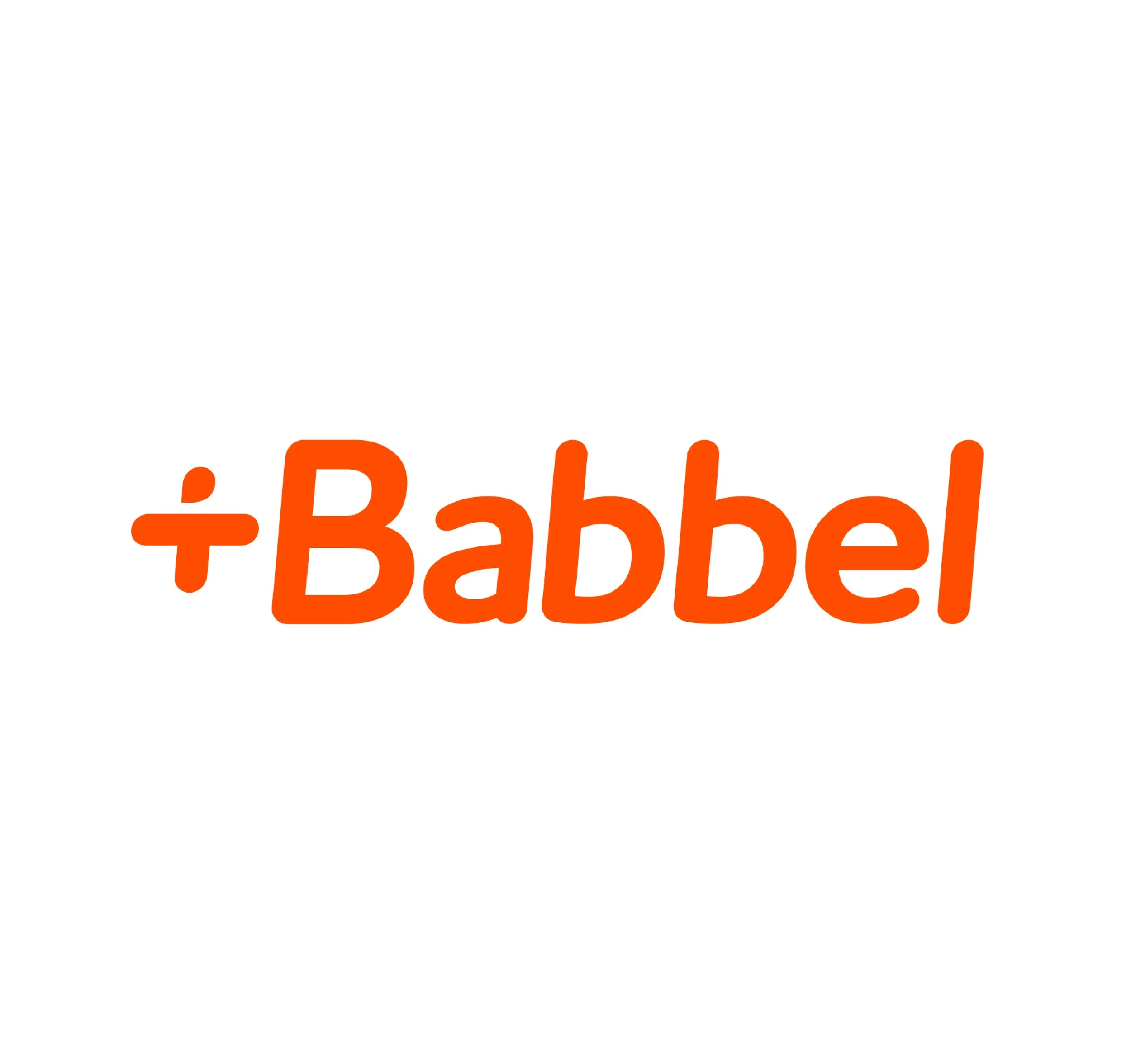Partial view of a logo with the text 'Baba' in orange letters on a white background.