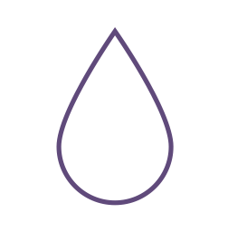 Line drawing of a water droplet