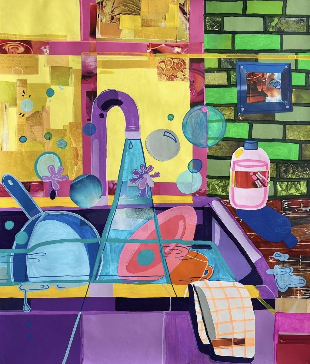 Soap City 
36 x 43'' 
Acrylic, ink, paper on paper 