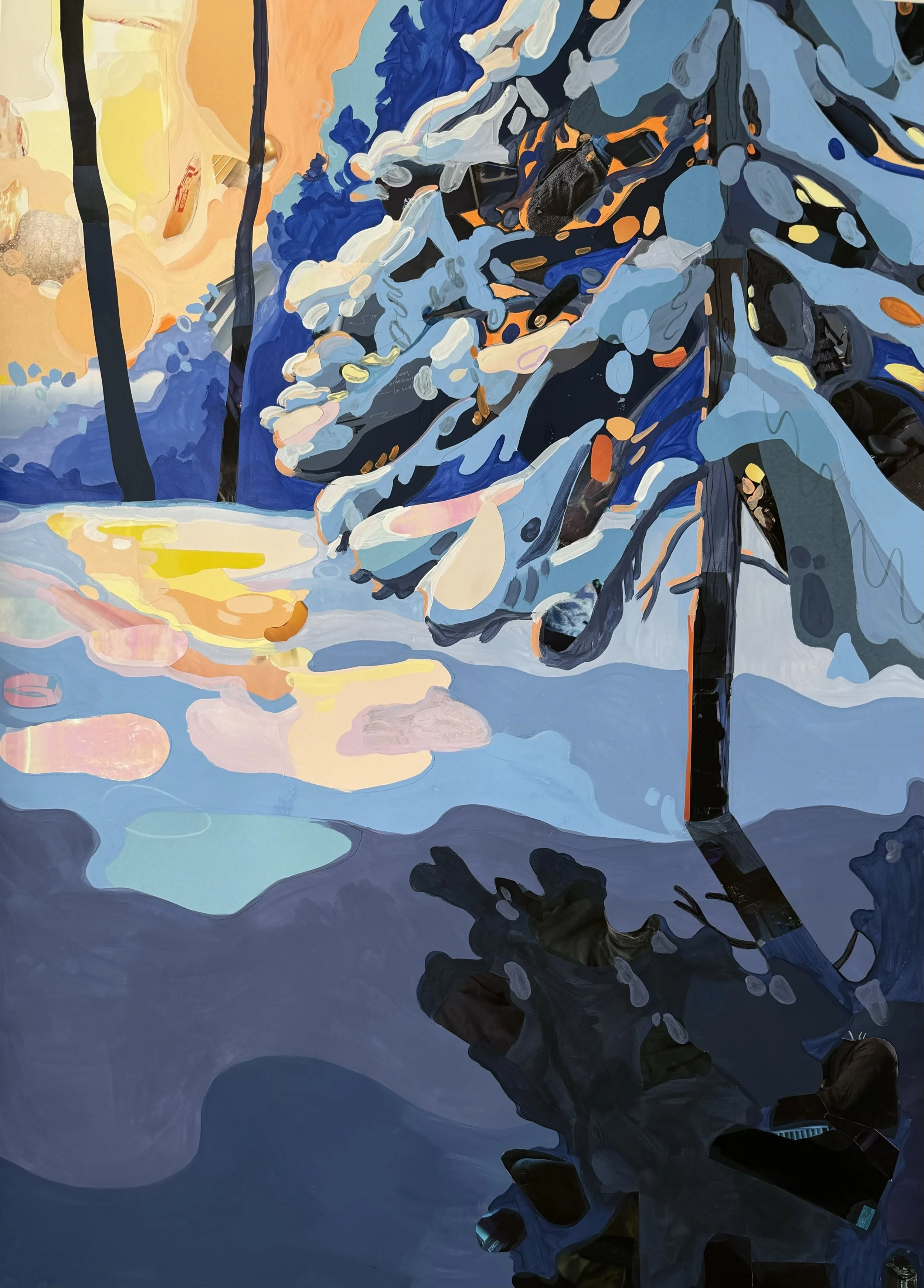 Bunny Hills 

43 x 59.5''
Acrylic paint, paper, and ink on paper 