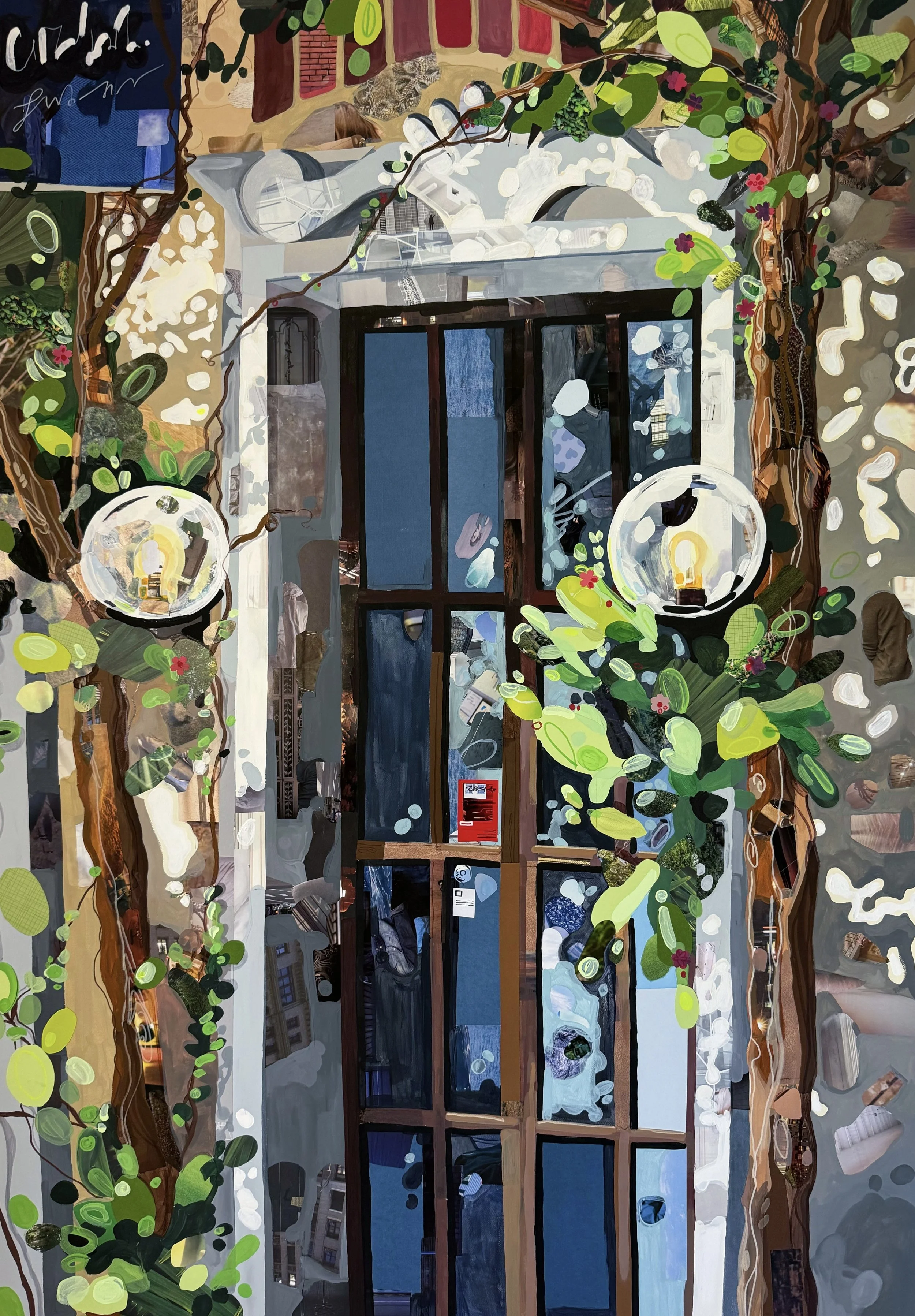 Aperitivo 

49 x 68'' 
Acrylic paint, paper, and ink on paper