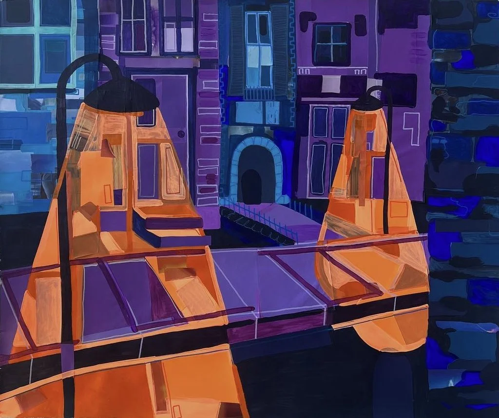 4 A.M in Some City 
59.5 x 48''
Acrylic, paper, and ink on paper 