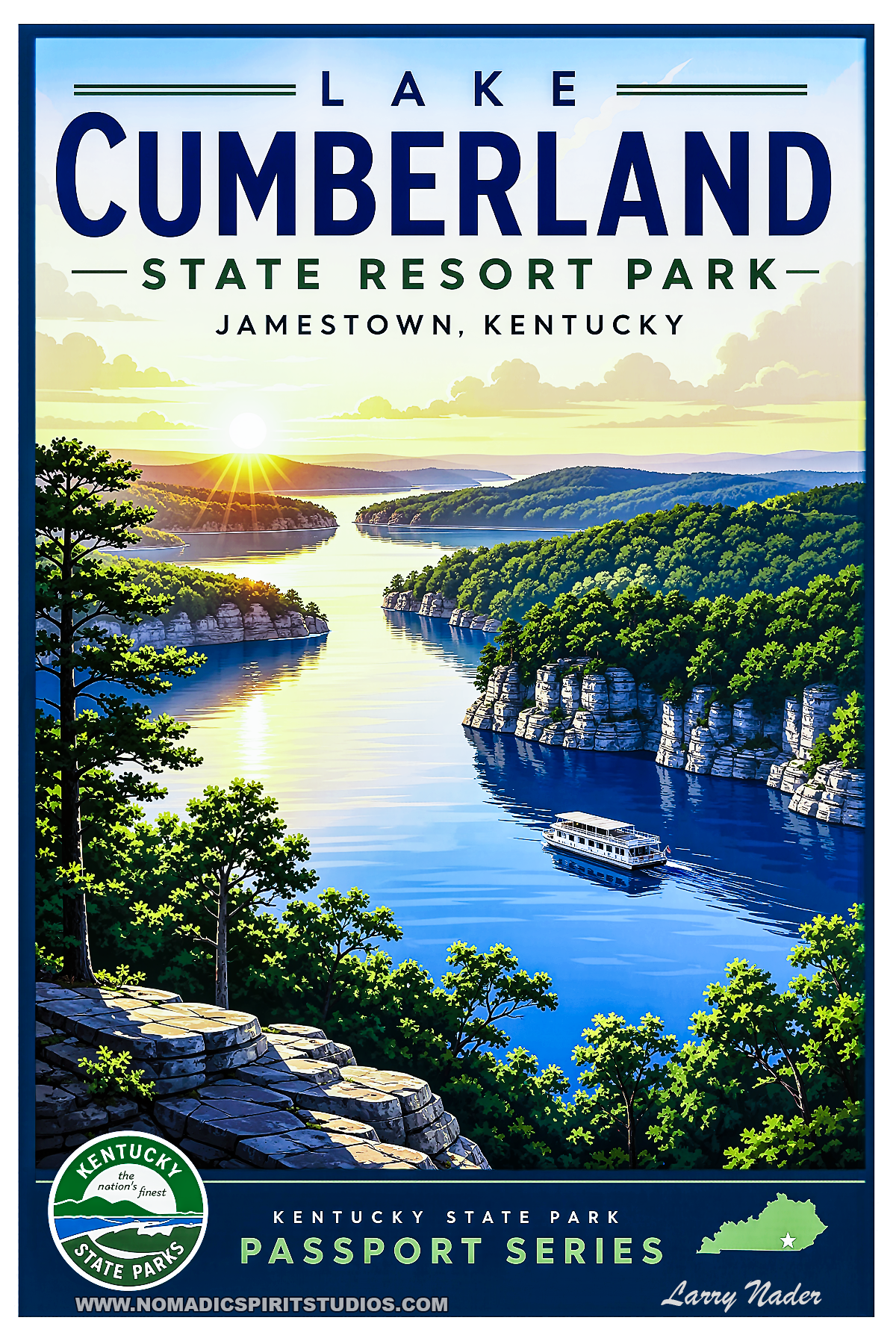 Lake Cumberland State Resort Park Art - Kentucky State Park Passport Series